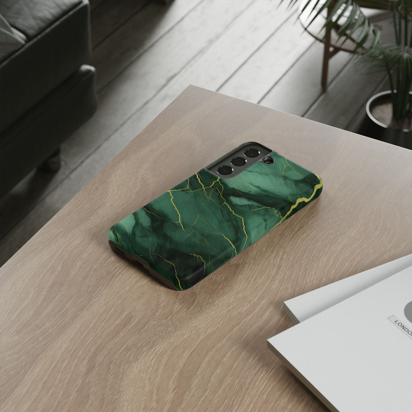 Hunter Green Marble - Tough Phone Case