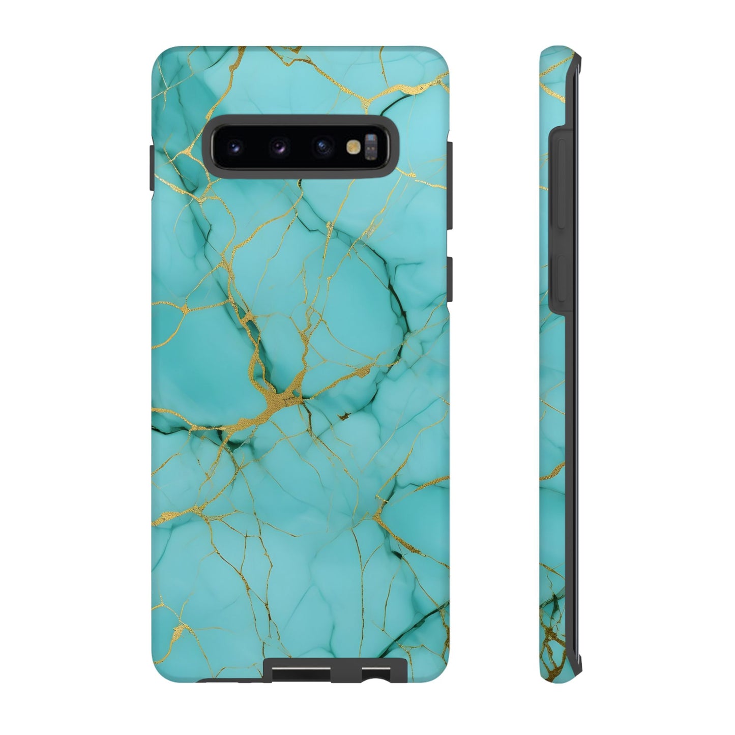 Teal Marble Tough Phone Case