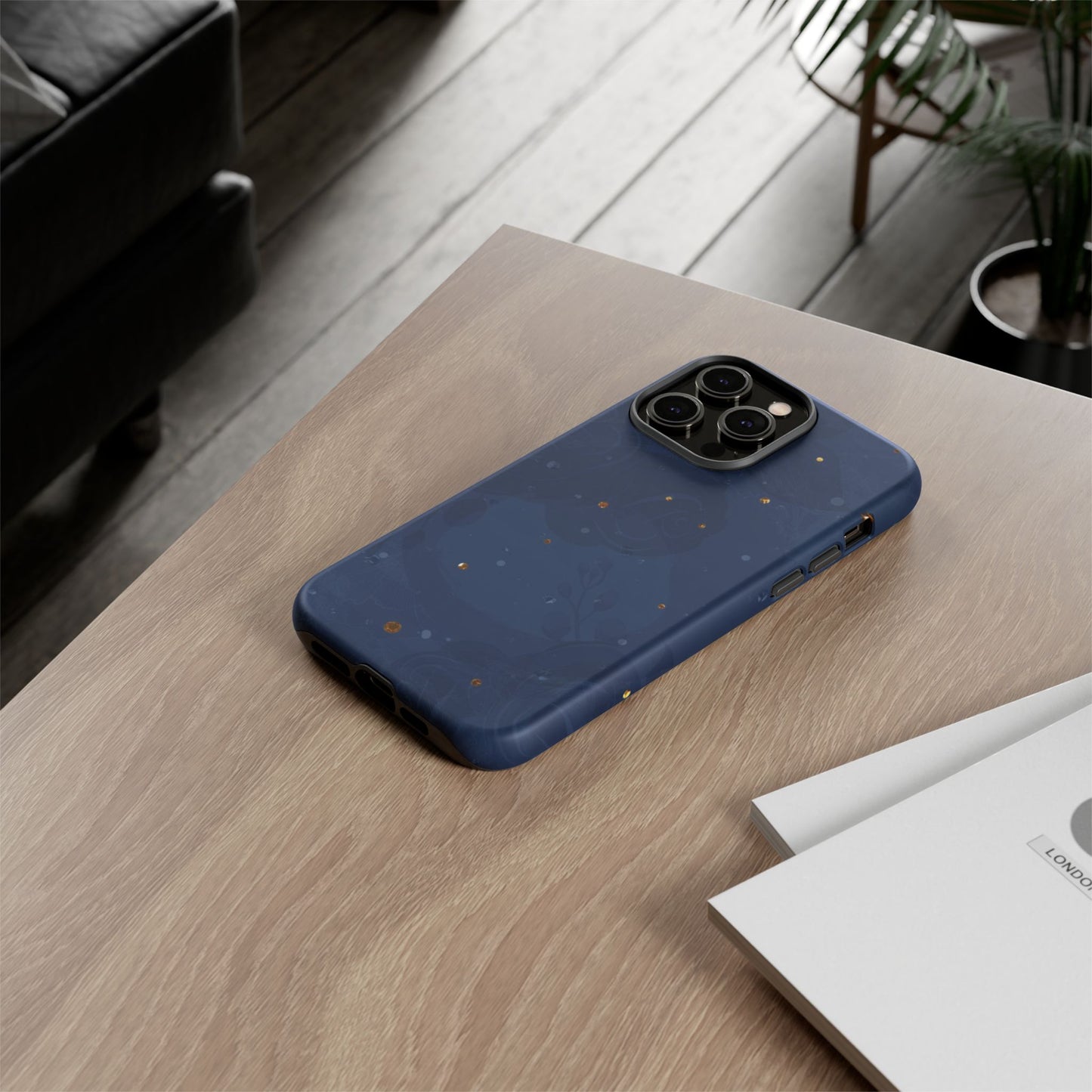 Subtle Navy Florals - Tough Phone Case