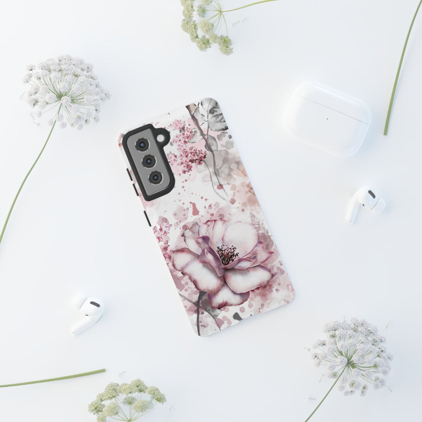 Pale Pink Florals  - Tough Phone Case