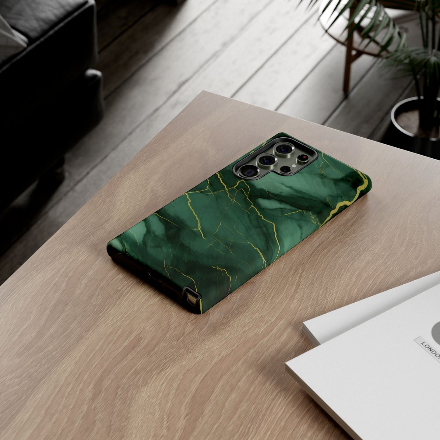 Hunter Green Marble - Tough Phone Case
