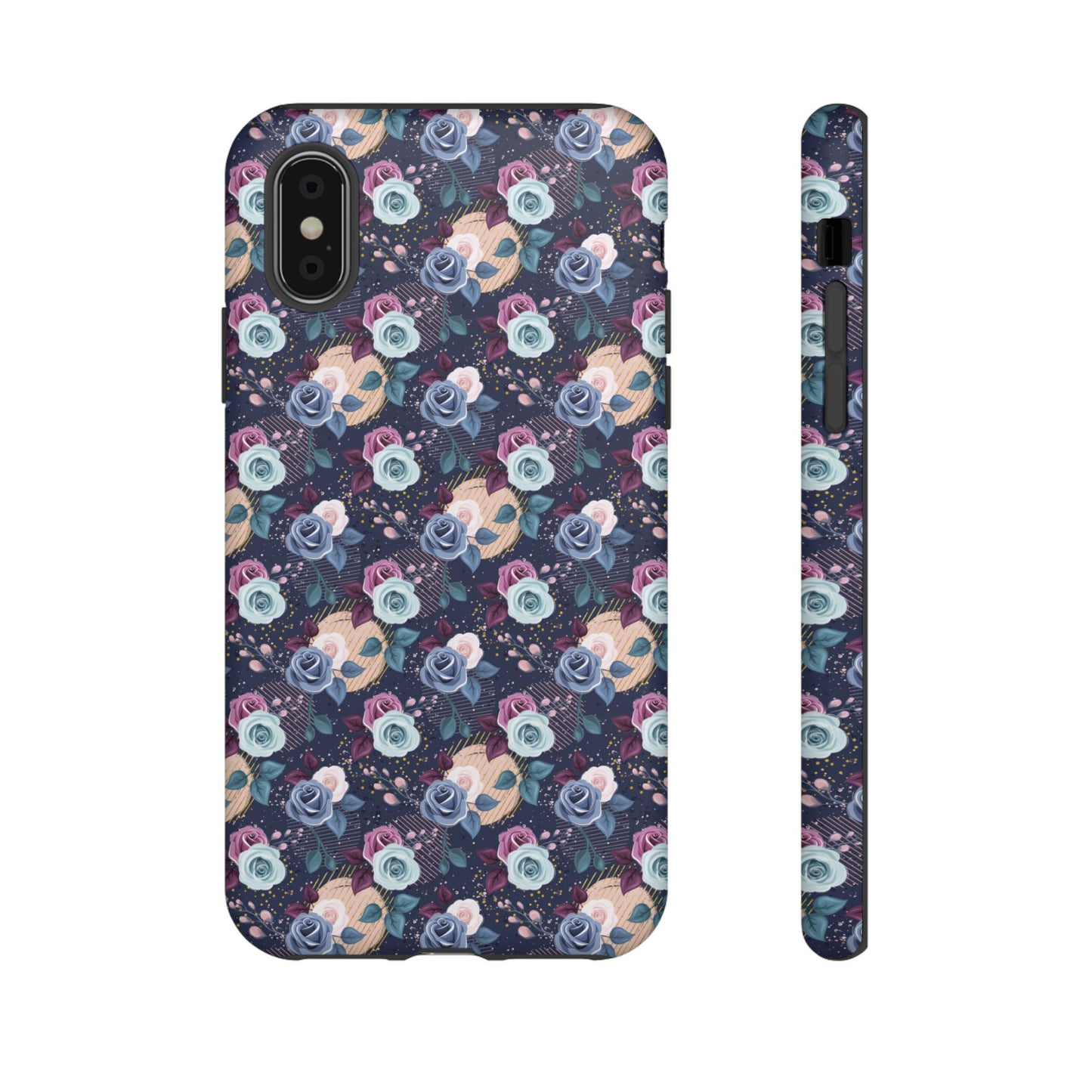 Navy & Pink Florals  - Tough Phone Case
