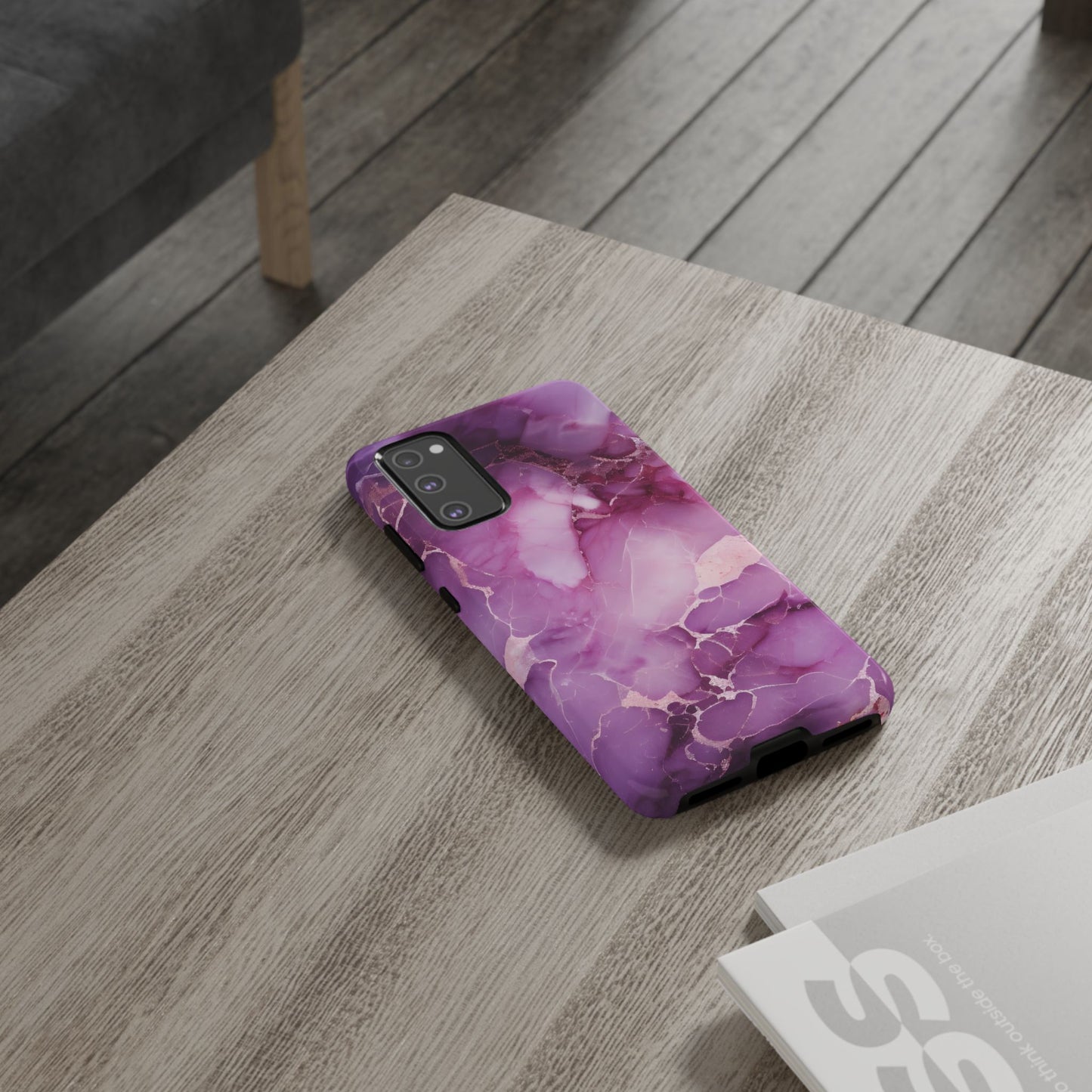 Purple Marble Tough Phone Case