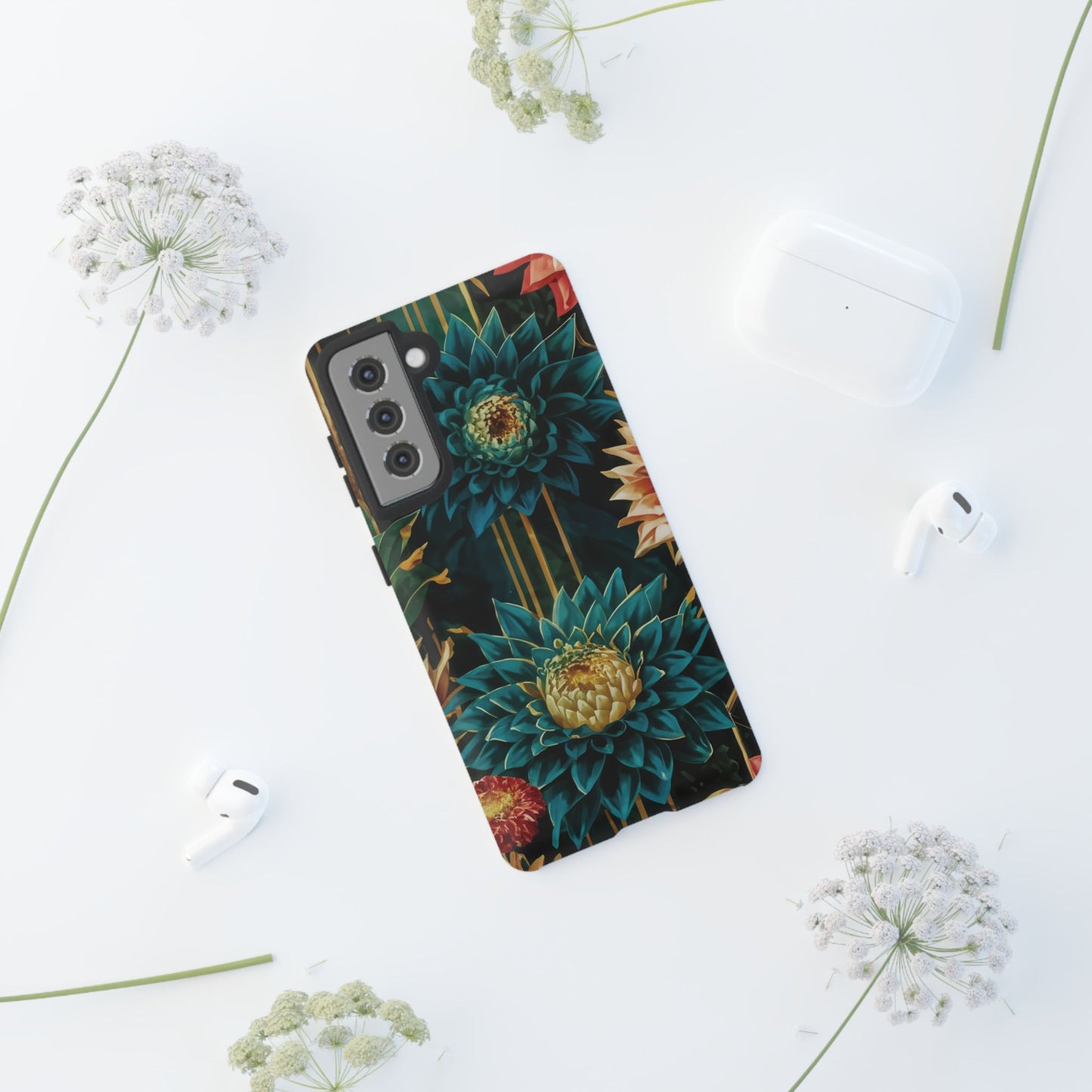 Bold Bloom Garden Tough Phone Case – Dramatic Florals for Statement-Makers