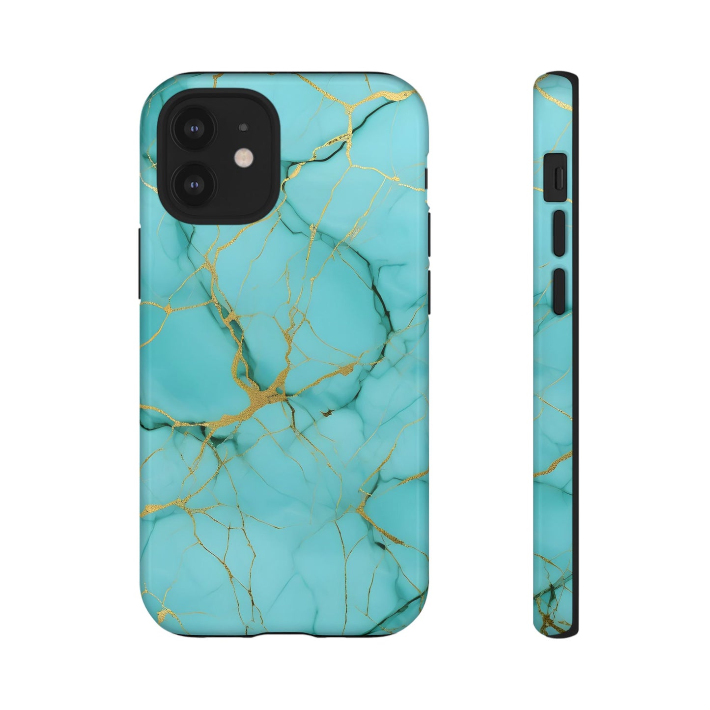 Teal Marble Tough Phone Case