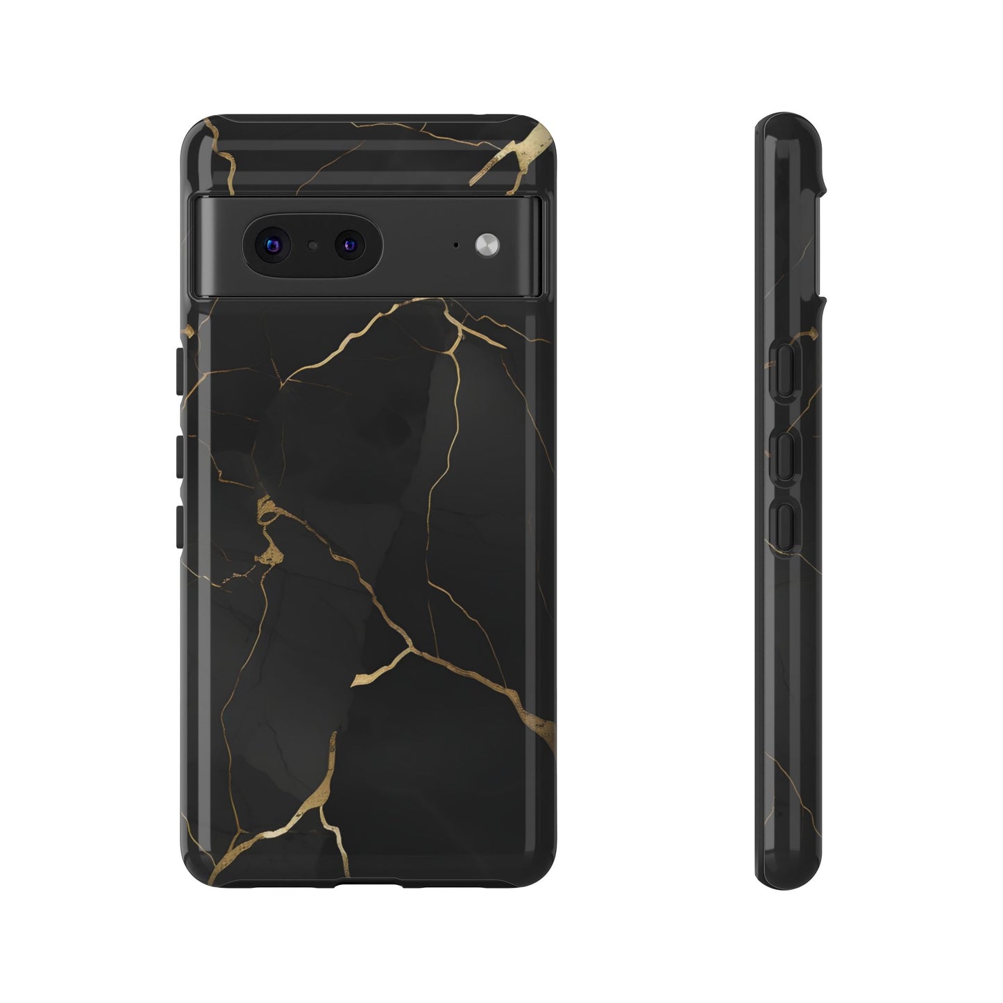 Black Marble  - Tough Phone Case