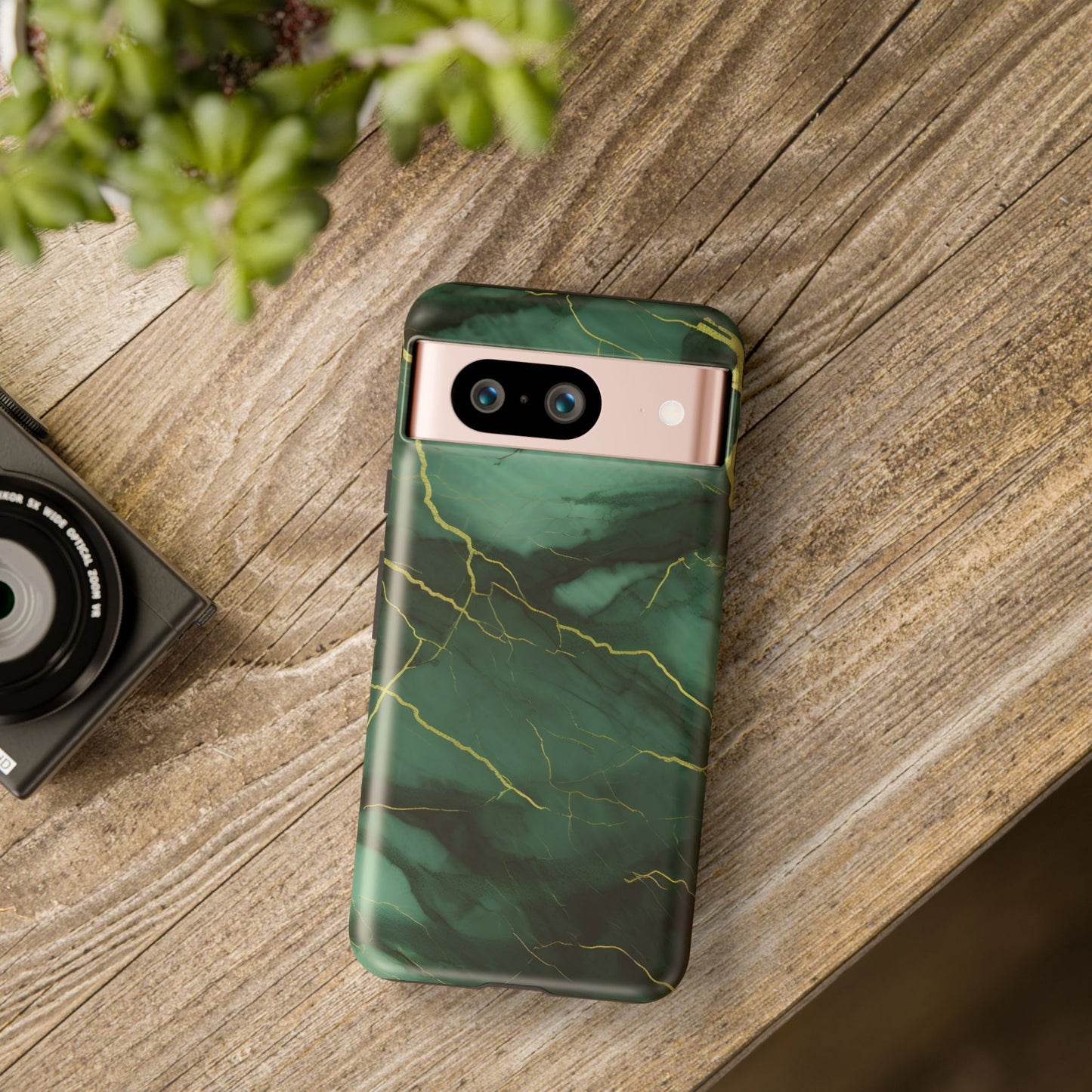 Hunter Green Marble - Tough Phone Case