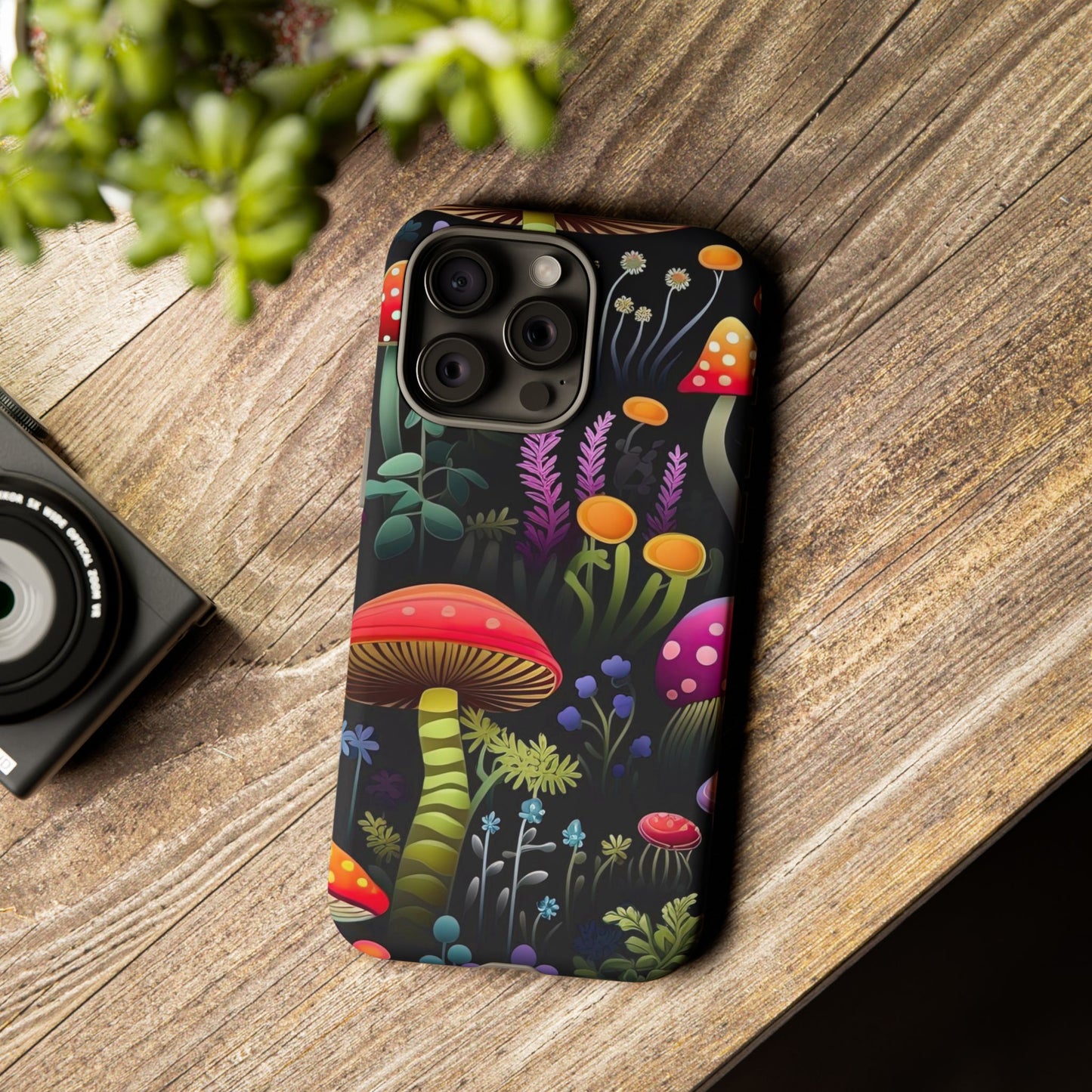 Dark Forest Mushrooms Tough Cell Phone Case