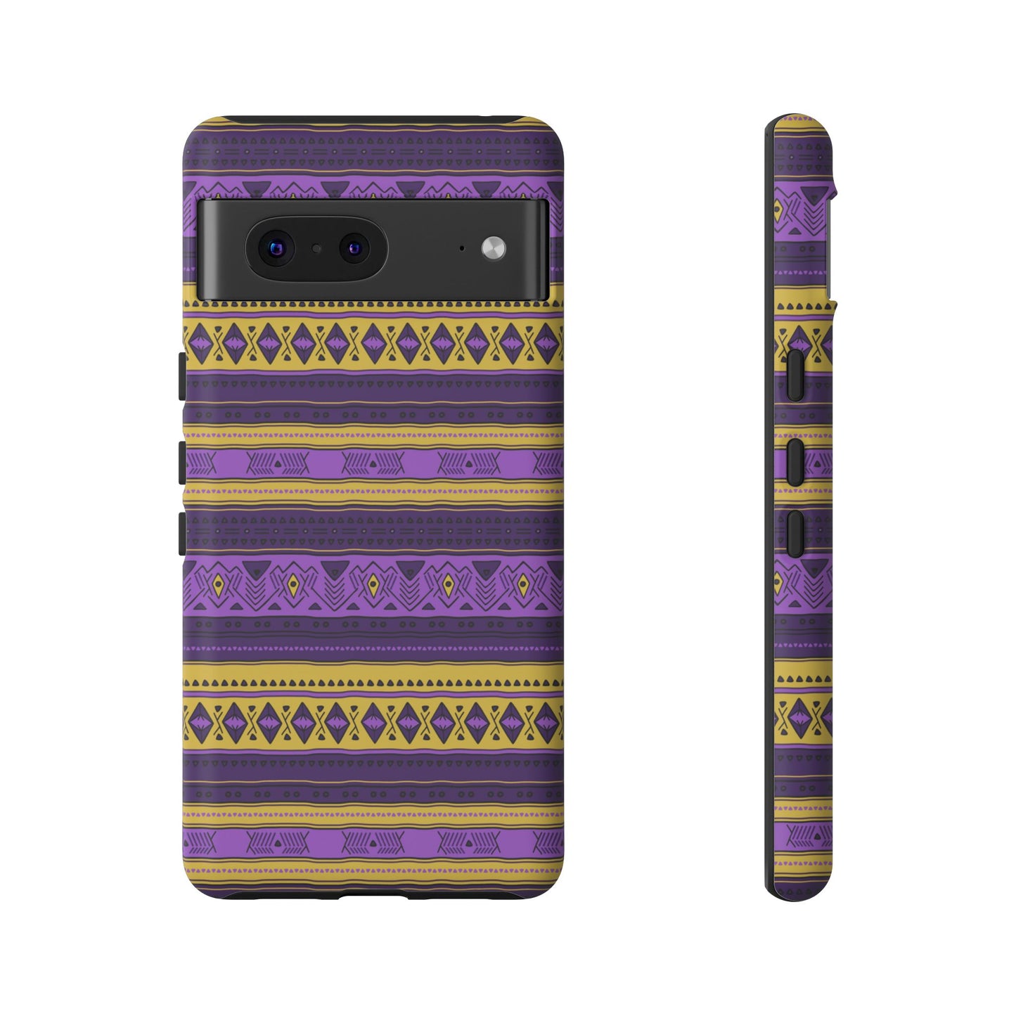 Purple & Yellow Stripes - Tough Phone Case
