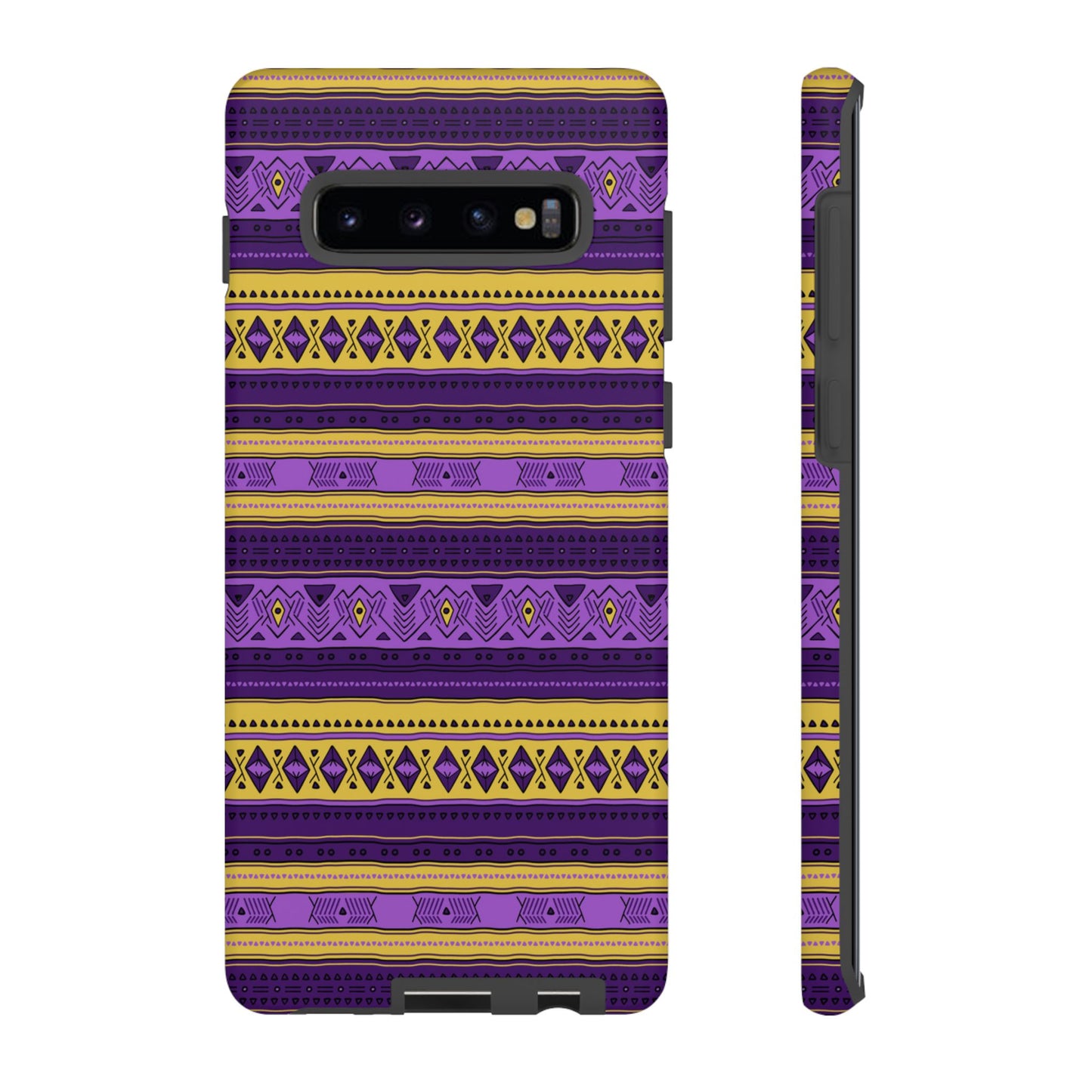 Purple & Yellow Stripes - Tough Phone Case