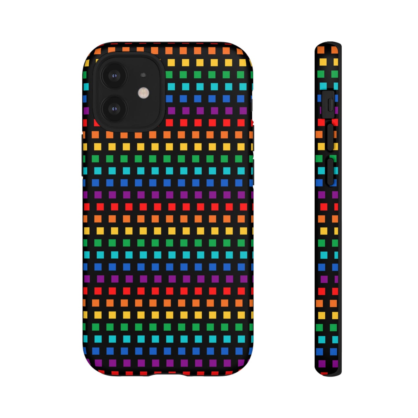 Rainbow Dots on Black - Tough Case