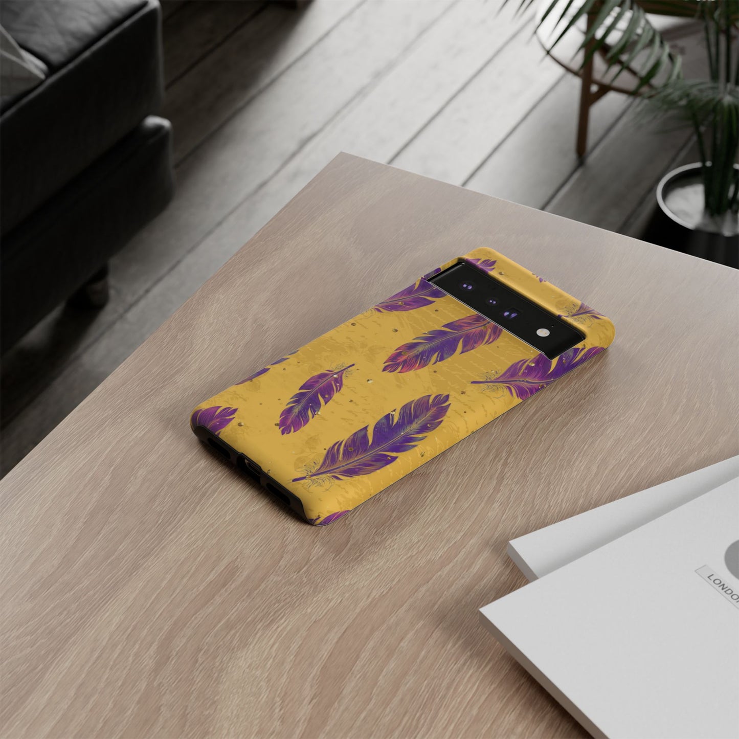 Purple Feathers - Tough Phone Case