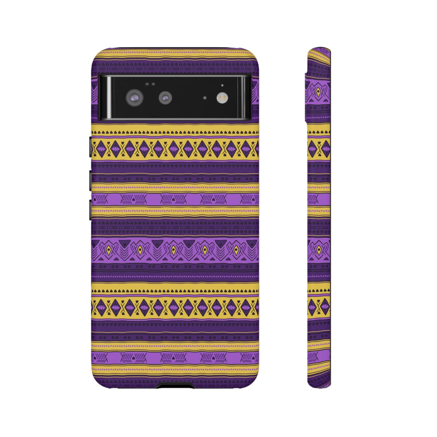 Purple & Yellow Stripes - Tough Phone Case