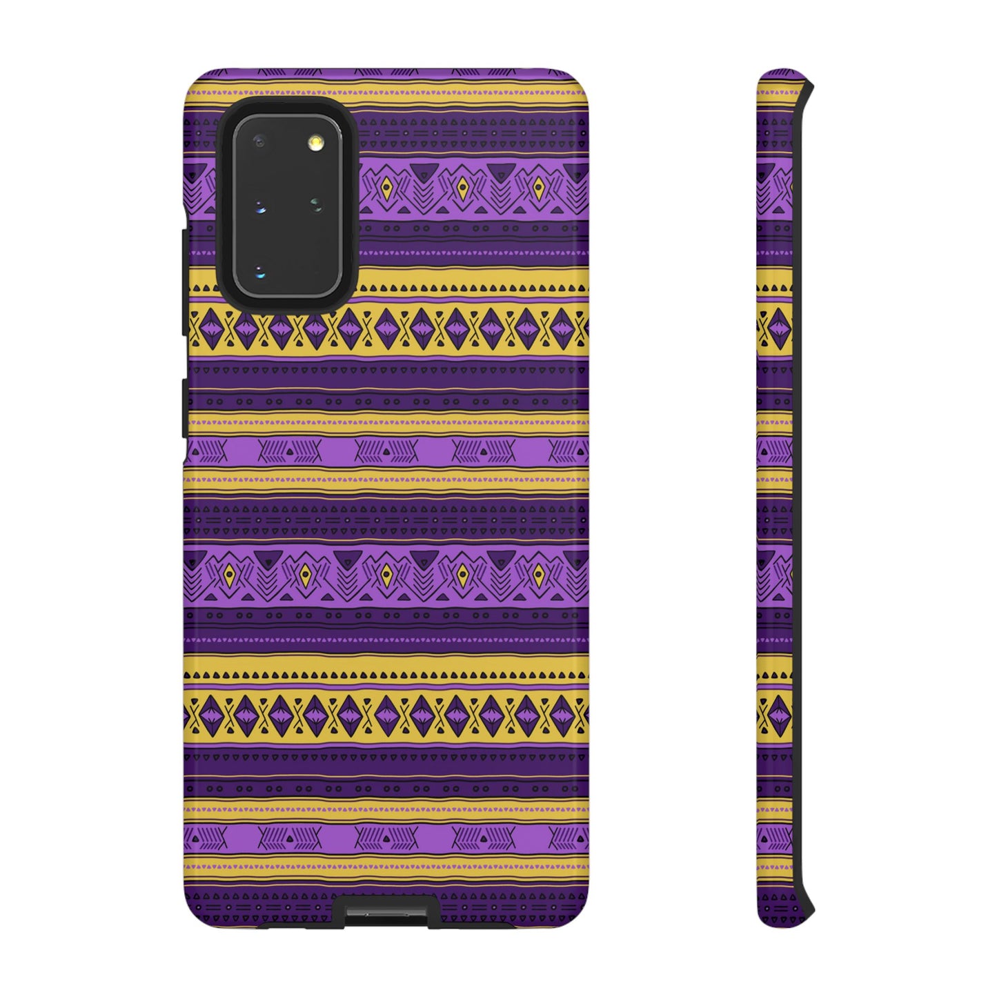 Purple & Yellow Stripes - Tough Phone Case