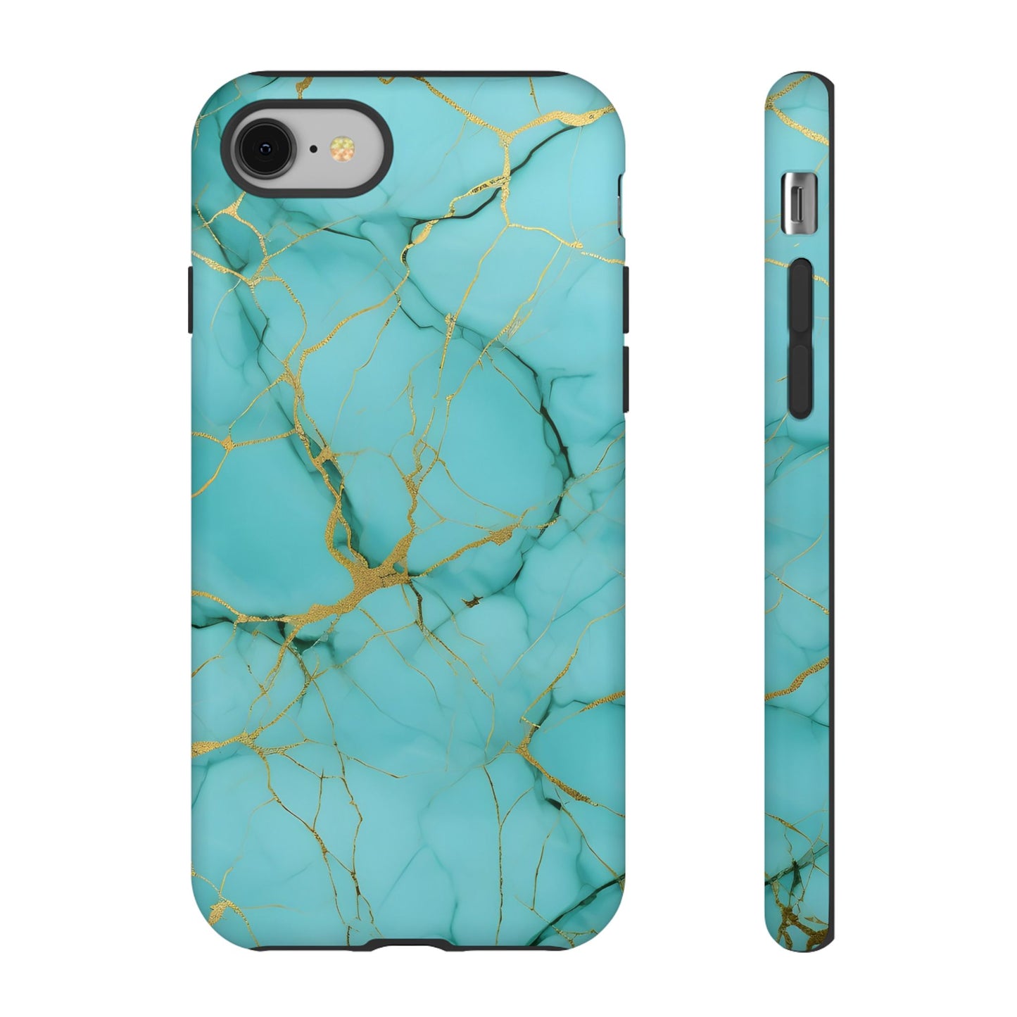Teal Marble Tough Phone Case