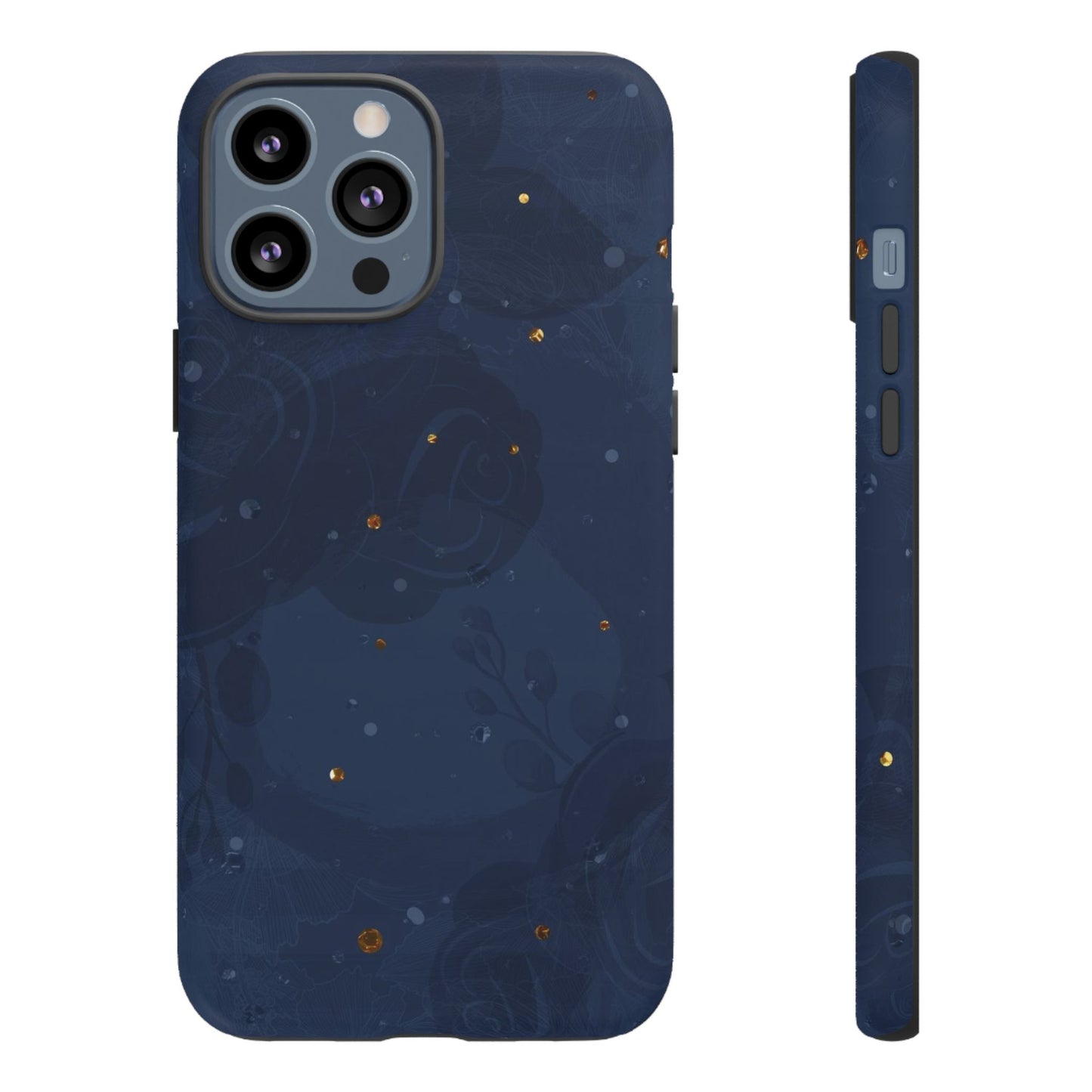 Subtle Navy Florals - Tough Phone Case