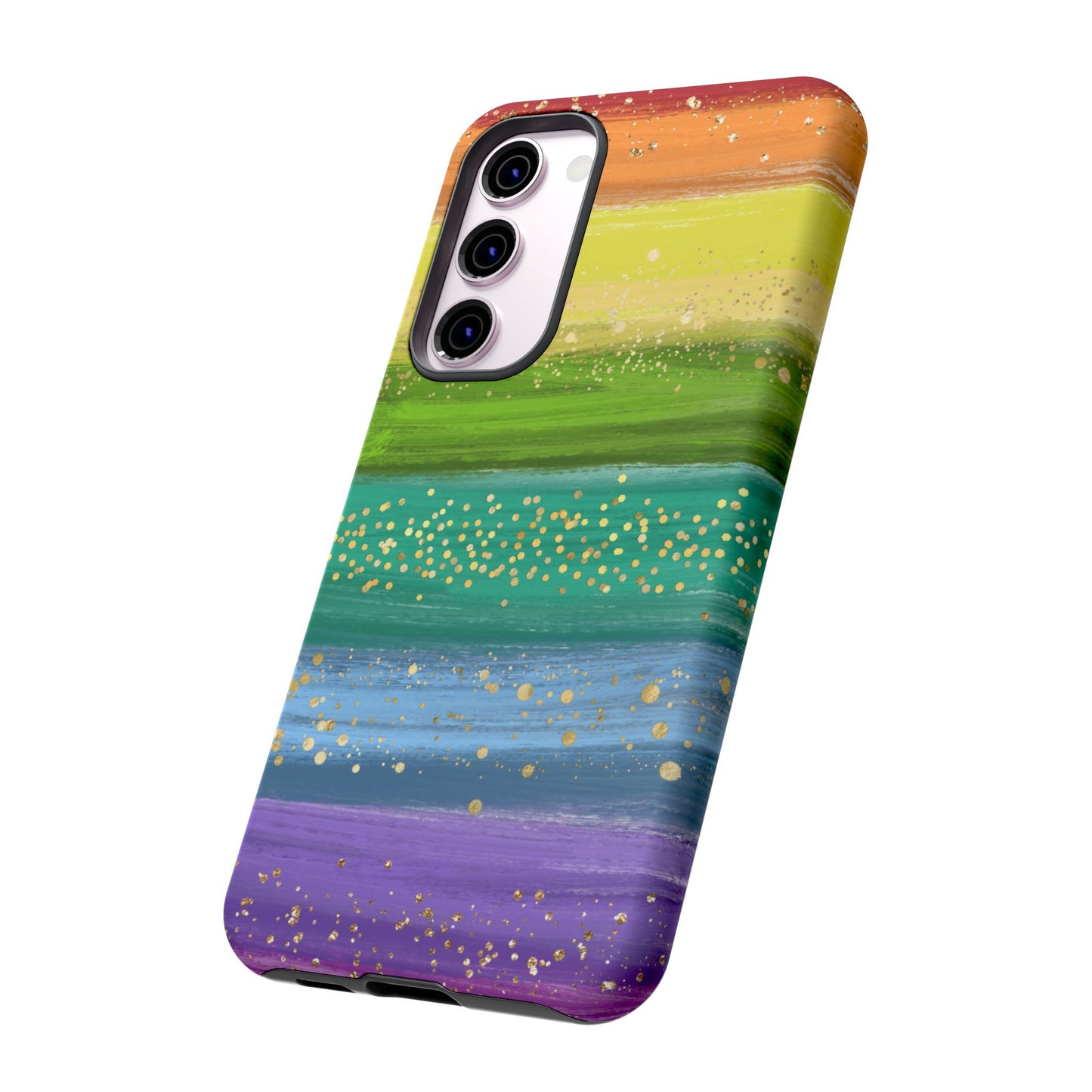 Rainbow Glitter Brush Strokes - Tough Case