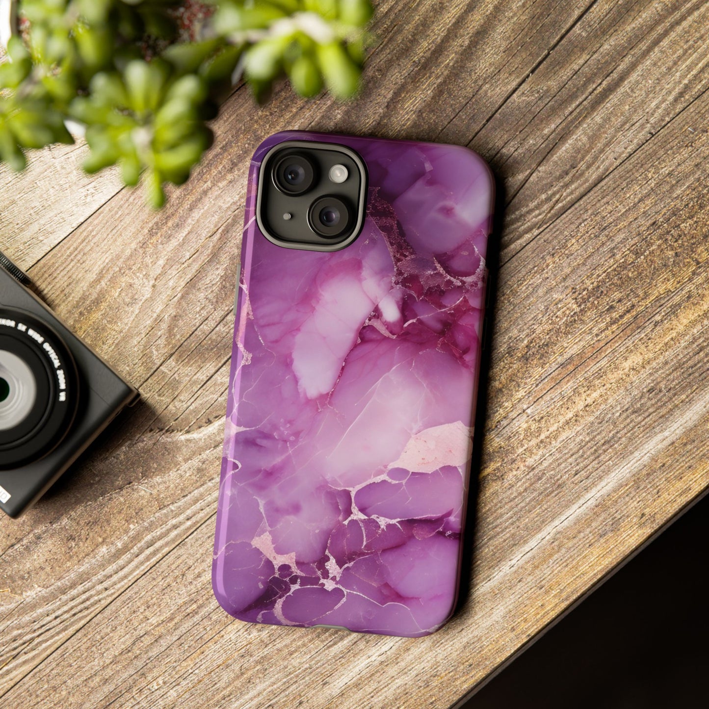 Purple Marble Tough Phone Case