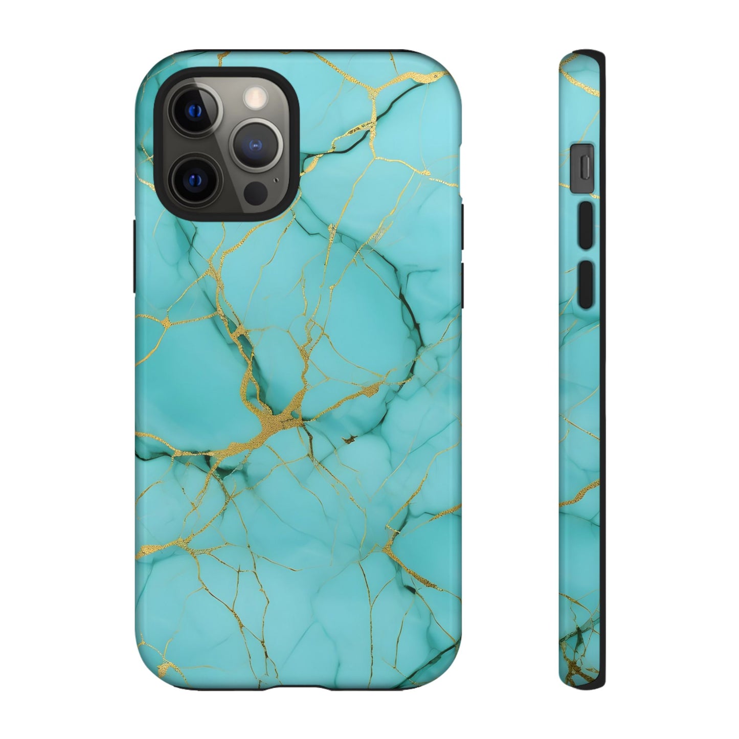 Teal Marble Tough Phone Case