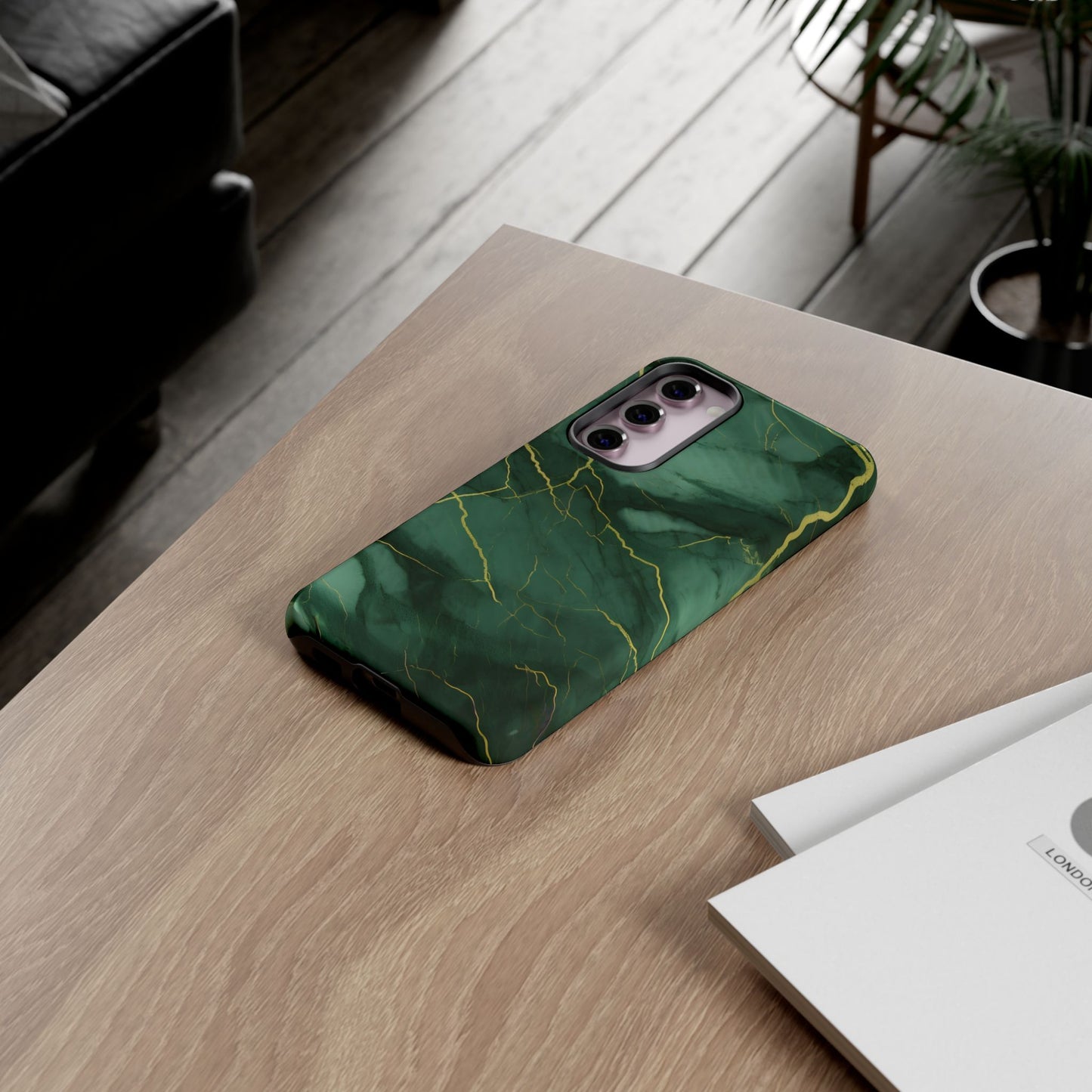Hunter Green Marble - Tough Phone Case