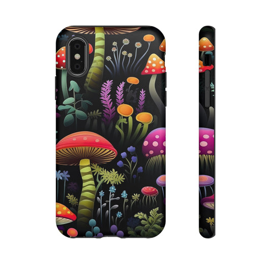 Dark Forest Mushrooms Tough Cell Phone Case