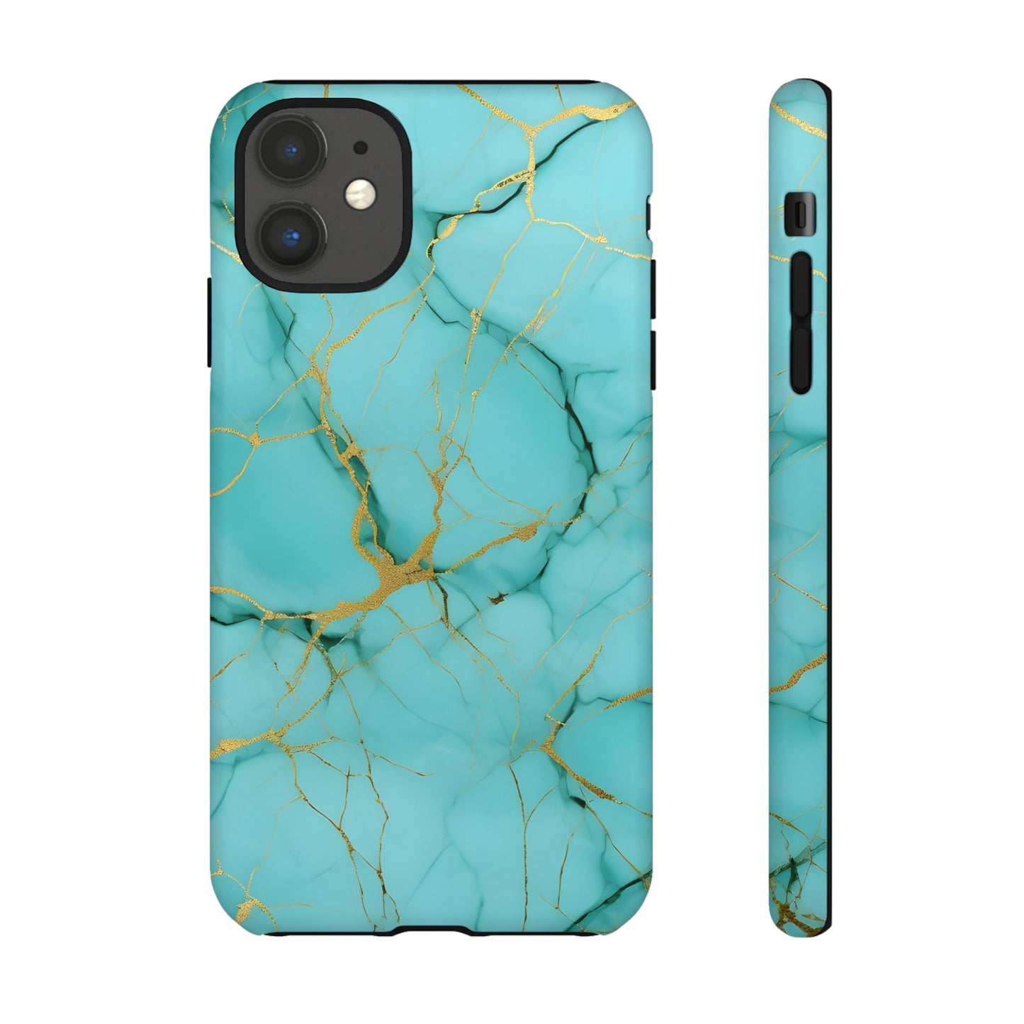 Teal Marble Tough Phone Case