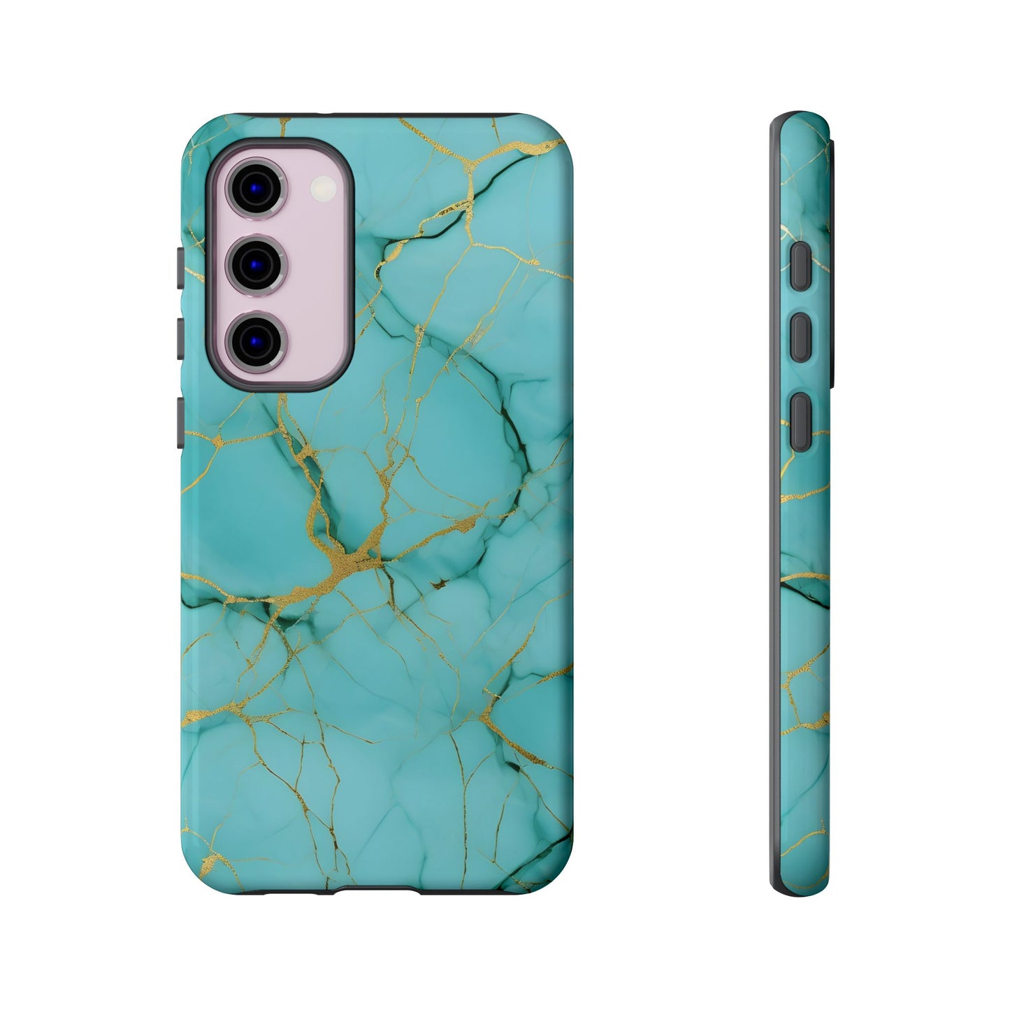 Teal Marble Tough Phone Case