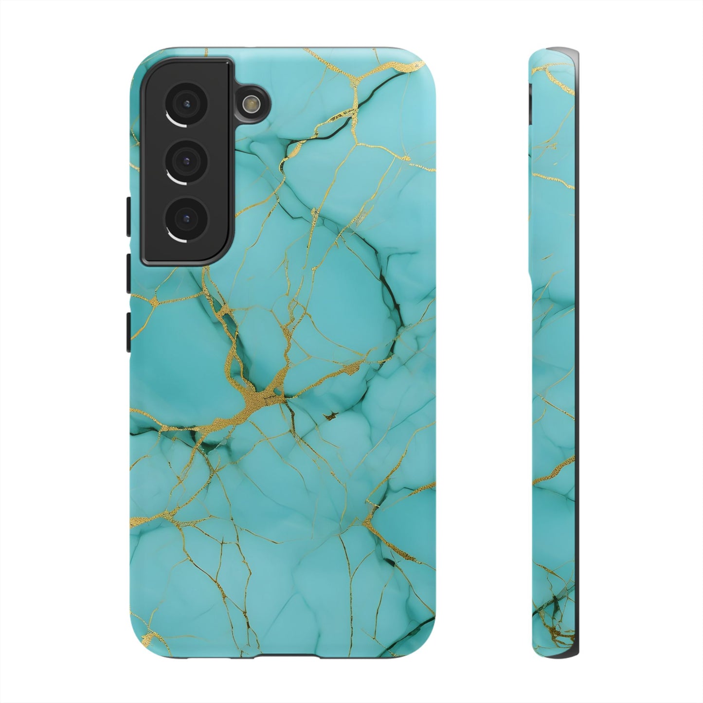 Teal Marble Tough Phone Case