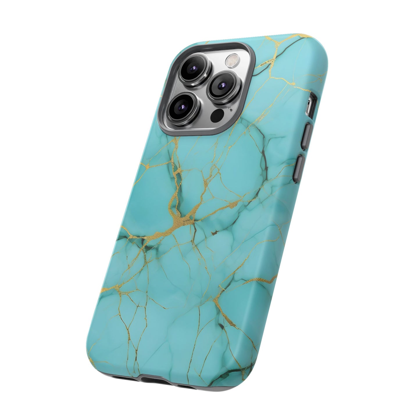 Teal Marble Tough Phone Case