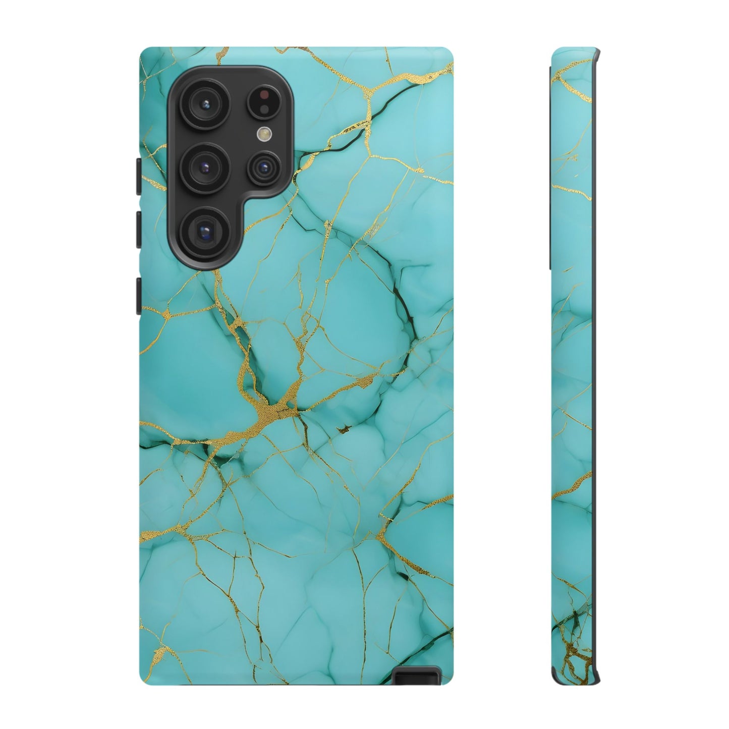 Teal Marble Tough Phone Case