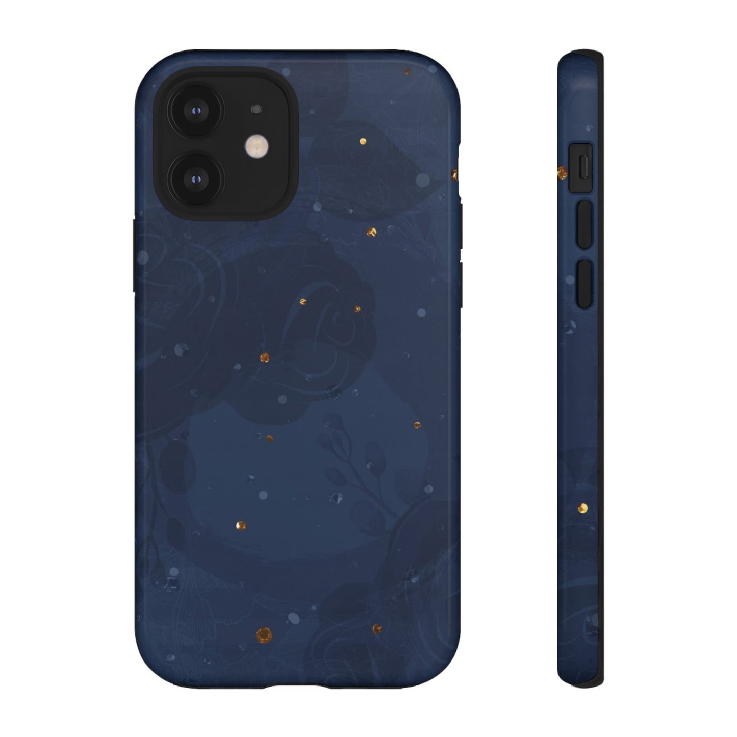 Subtle Navy Florals - Tough Phone Case