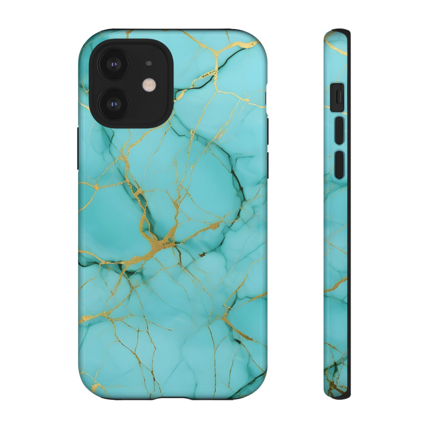 Teal Marble Tough Phone Case