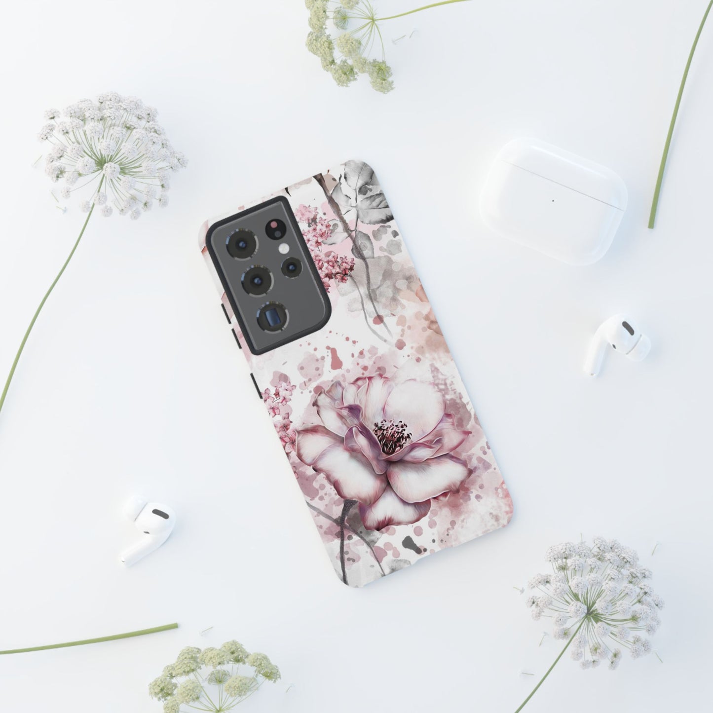 Pale Pink Florals  - Tough Phone Case