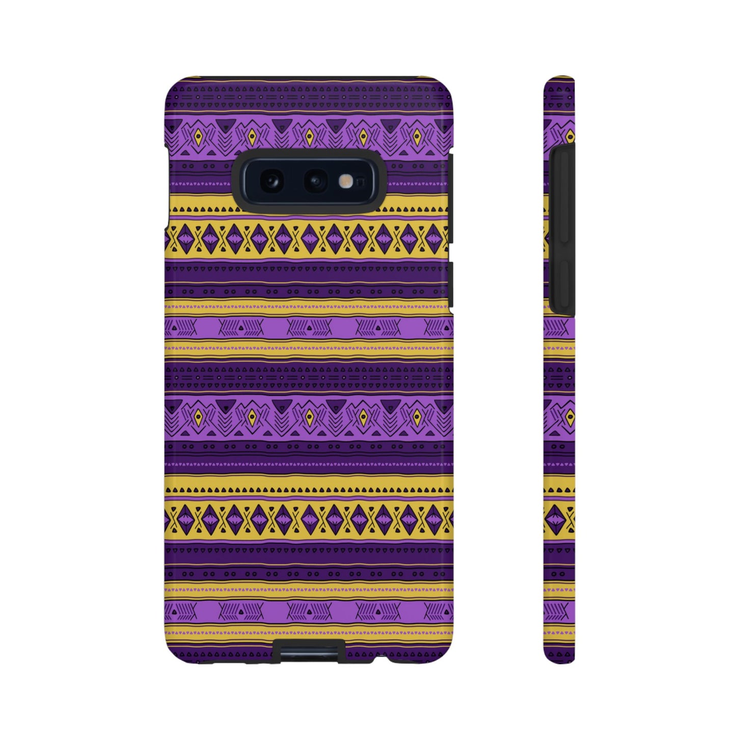 Purple & Yellow Stripes - Tough Phone Case
