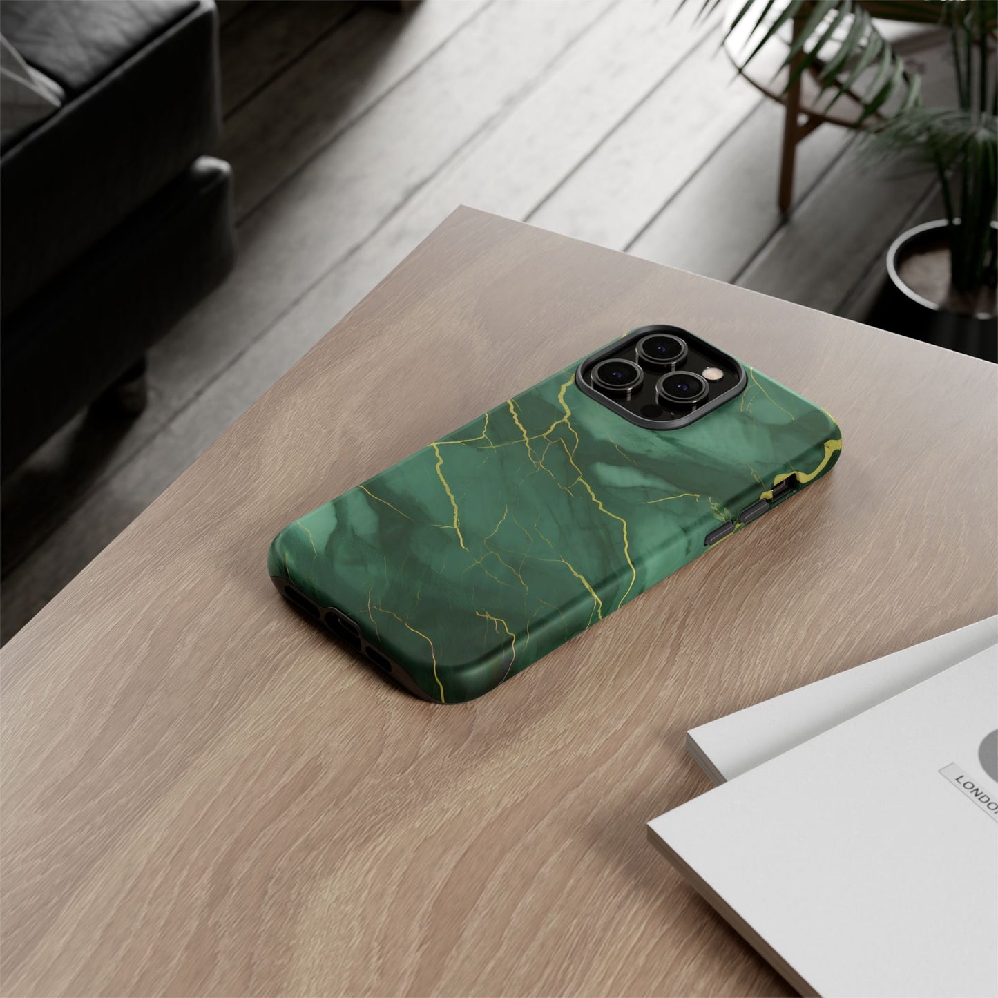 Hunter Green Marble - Tough Phone Case