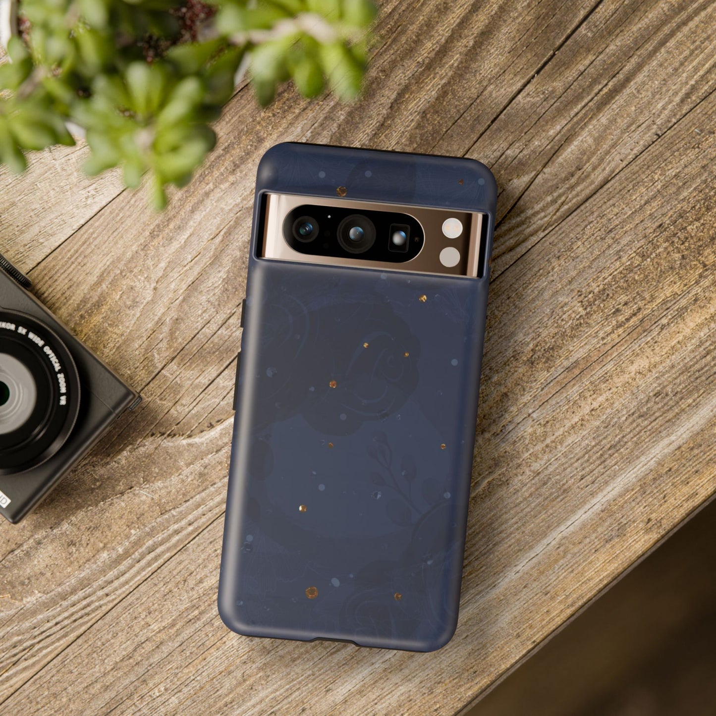 Subtle Navy Florals - Tough Phone Case