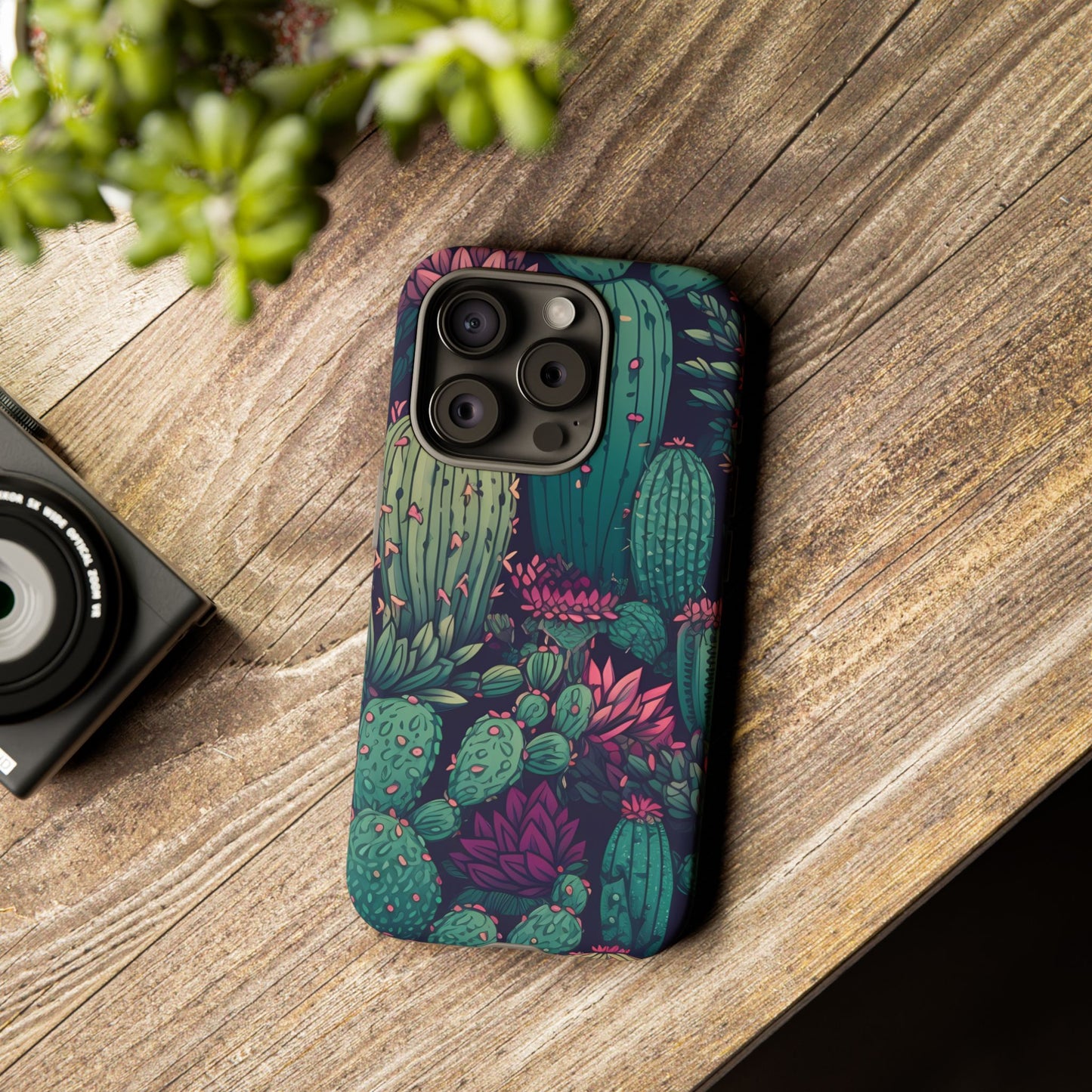 Succulent Garden Tough Phone Case – Bold & Stylish Protection for Plant Lovers