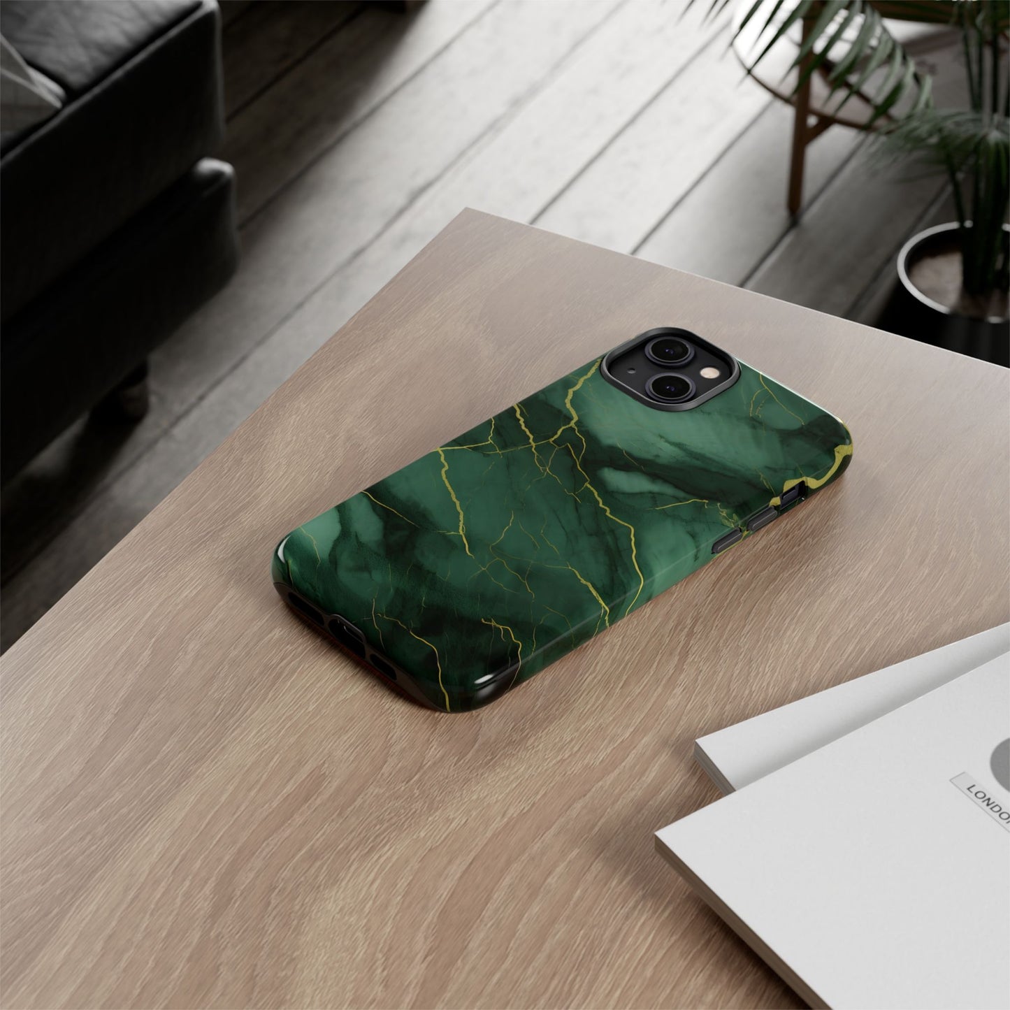Hunter Green Marble - Tough Phone Case