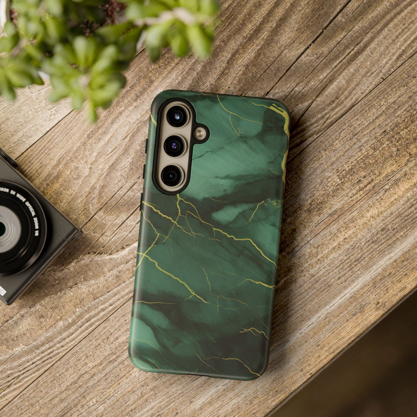Hunter Green Marble - Tough Phone Case