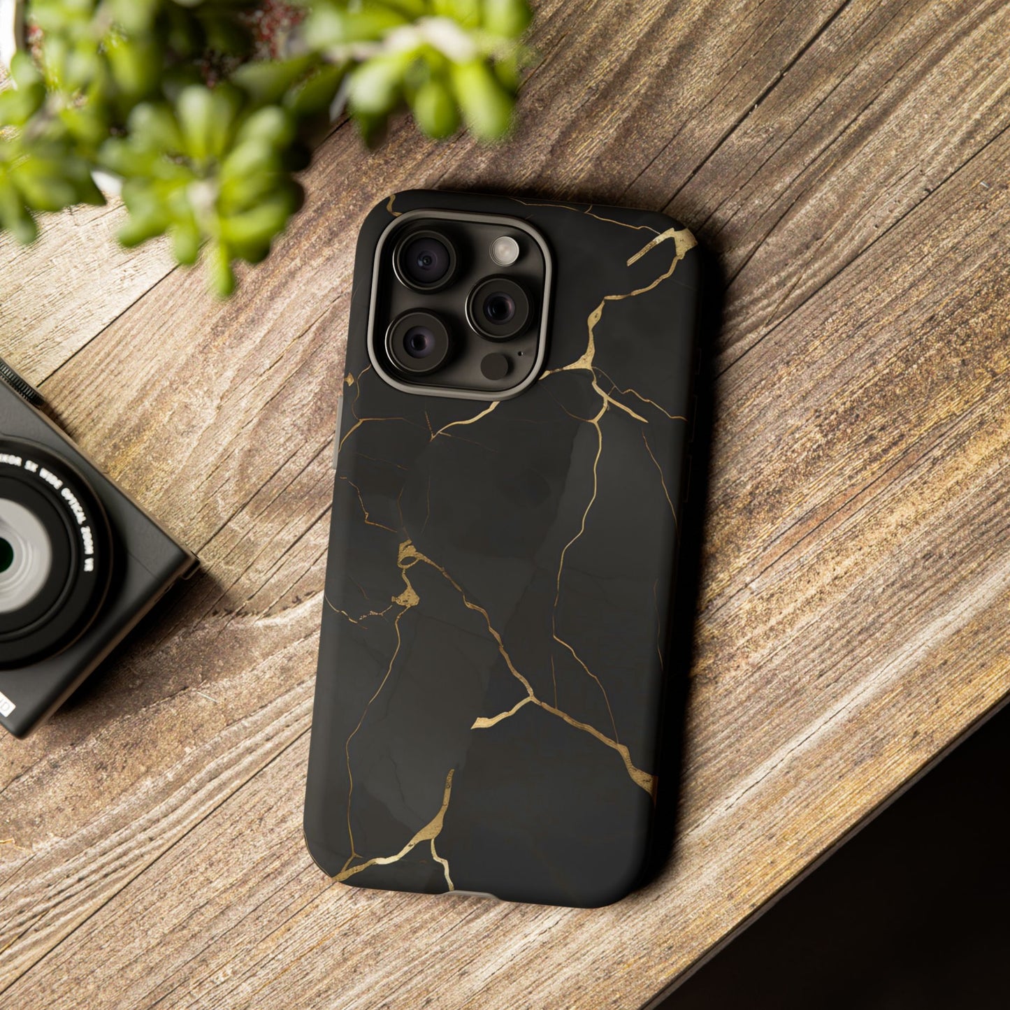 Black Marble  - Tough Phone Case