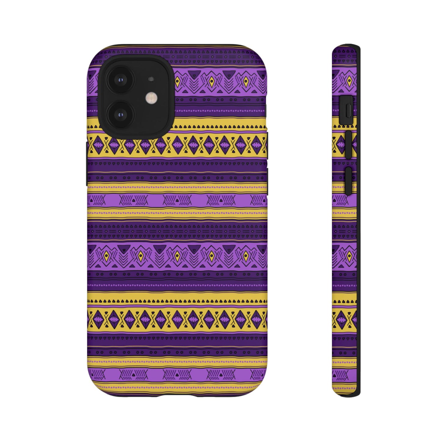 Purple & Yellow Stripes - Tough Phone Case