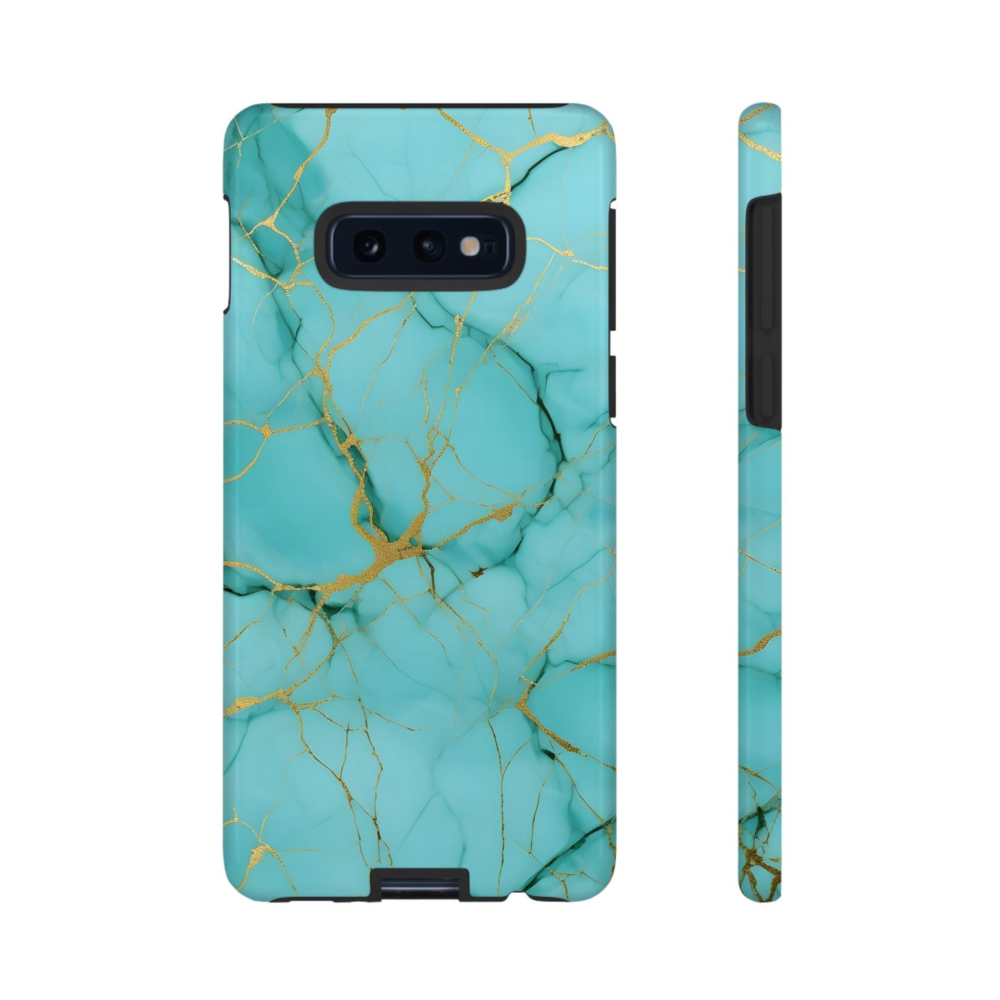 Teal Marble Tough Phone Case