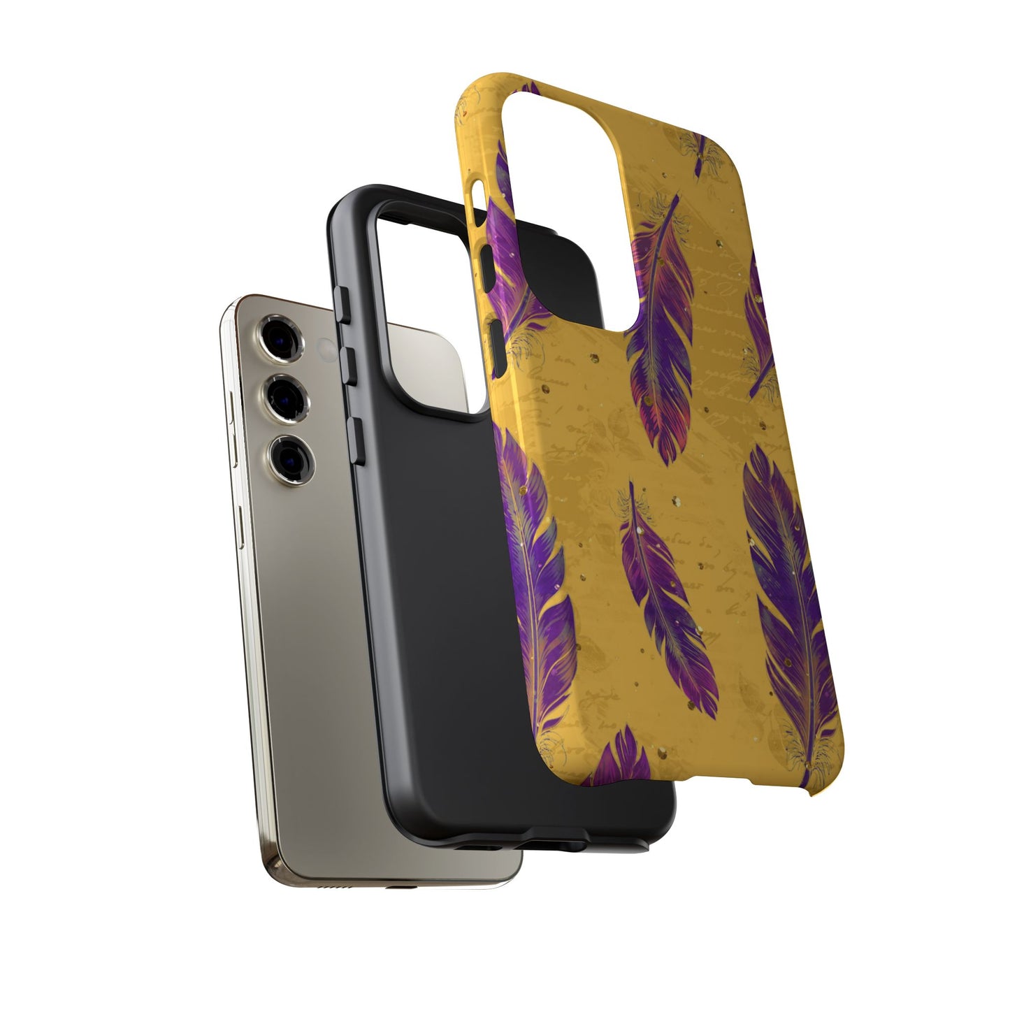 Purple Feathers - Tough Phone Case