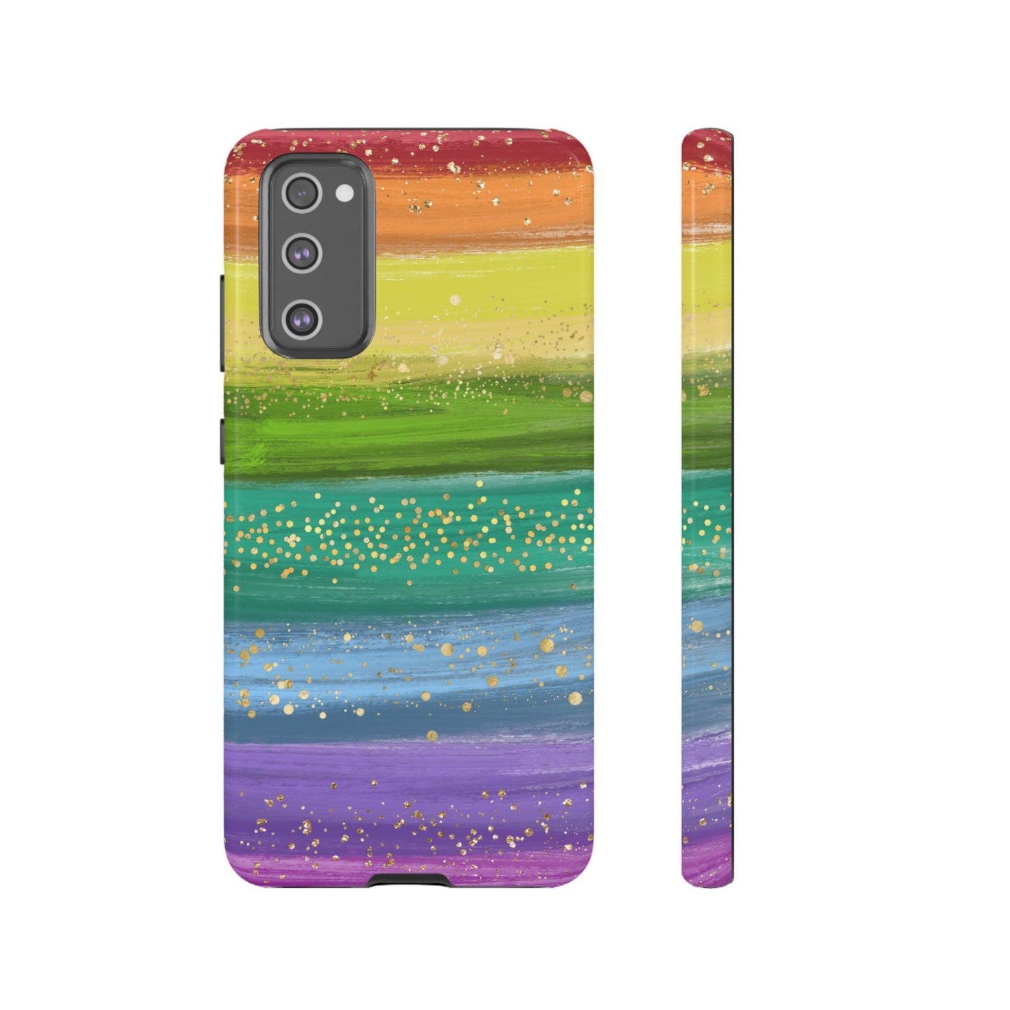 Rainbow Glitter Brush Strokes - Tough Case