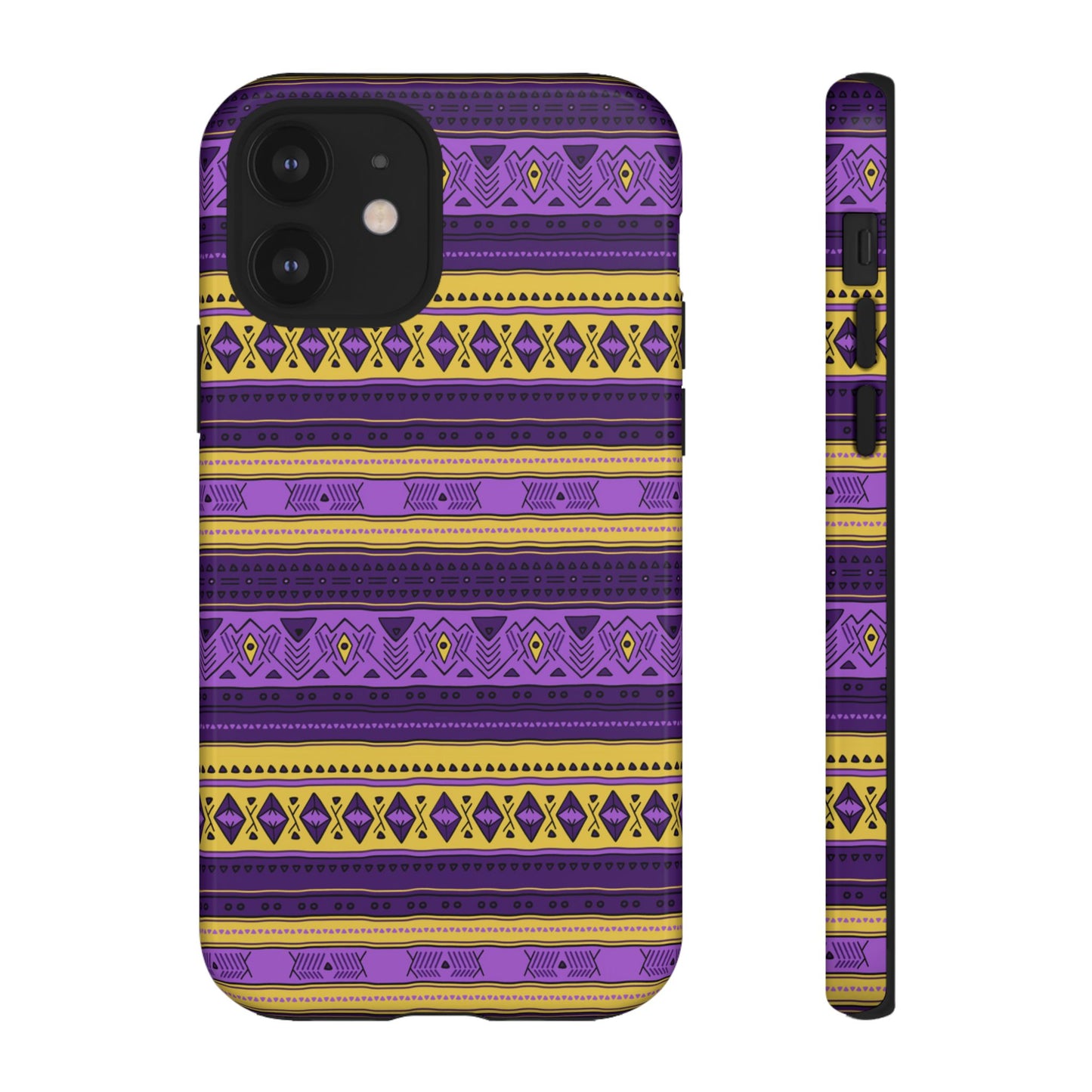 Purple & Yellow Stripes - Tough Phone Case