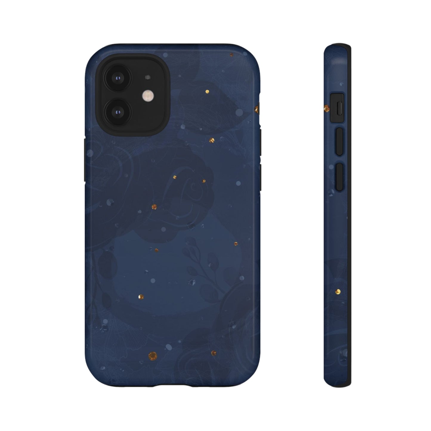 Subtle Navy Florals - Tough Phone Case