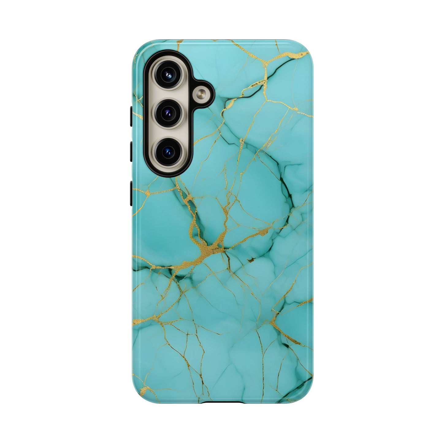 Teal Marble Tough Phone Case