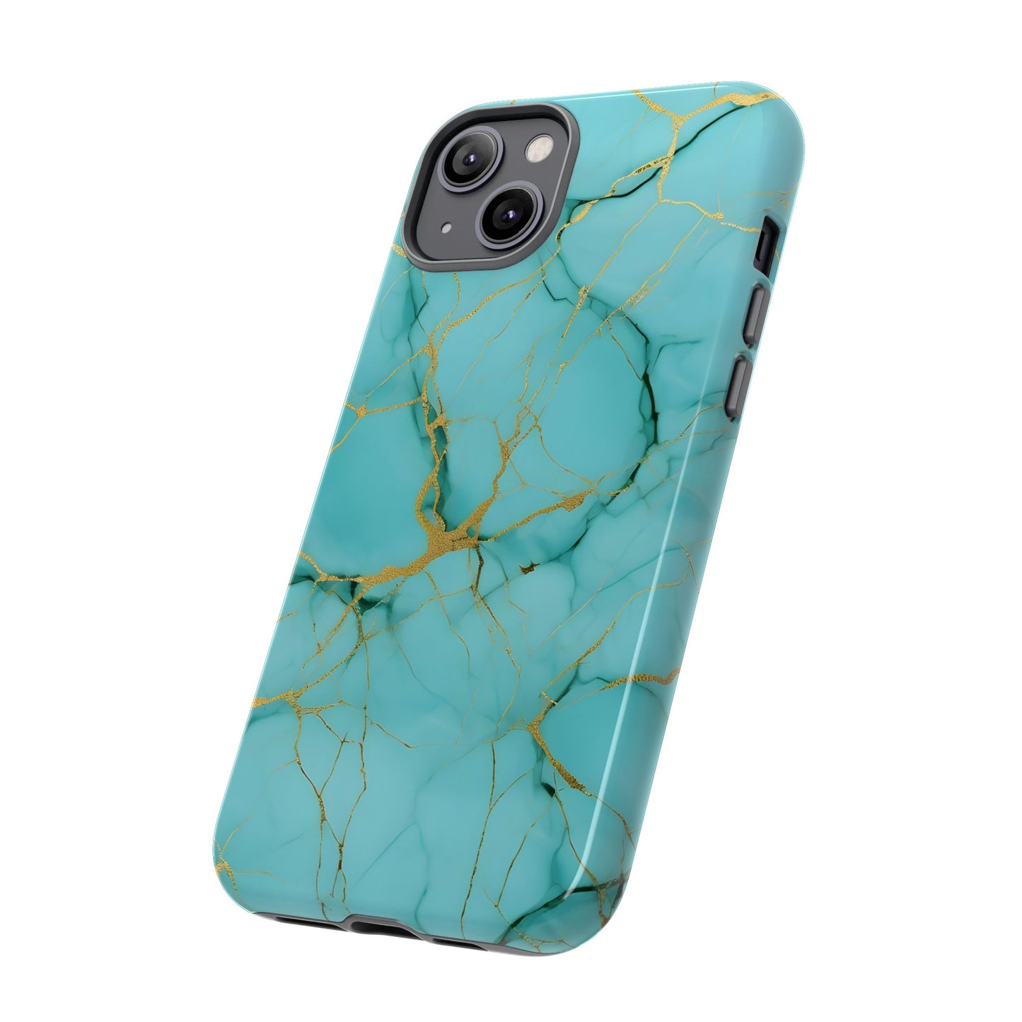 Teal Marble Tough Phone Case