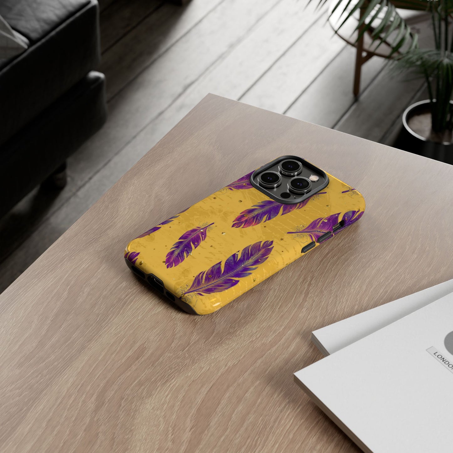 Purple Feathers - Tough Phone Case