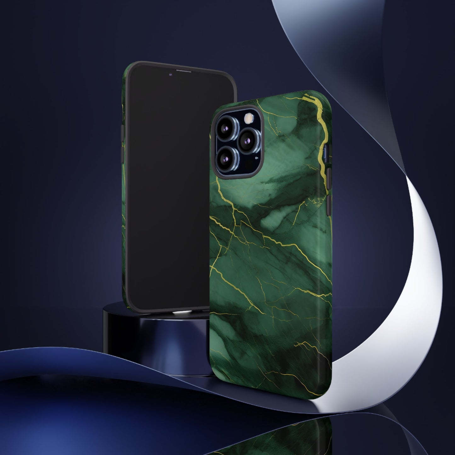 Hunter Green Marble - Tough Phone Case